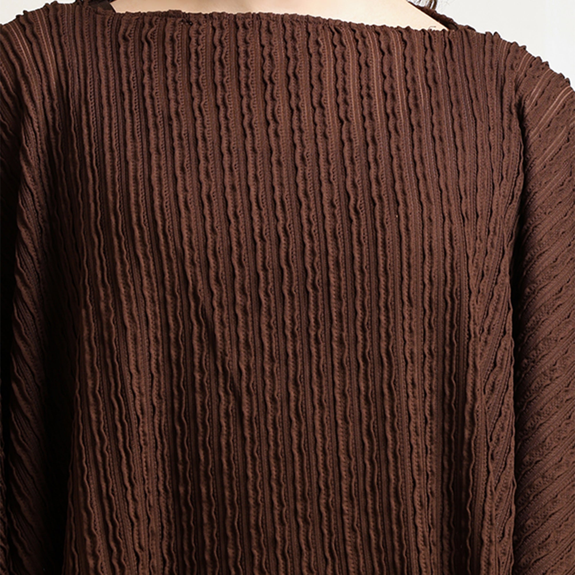 Brown Lycra Textured Cape