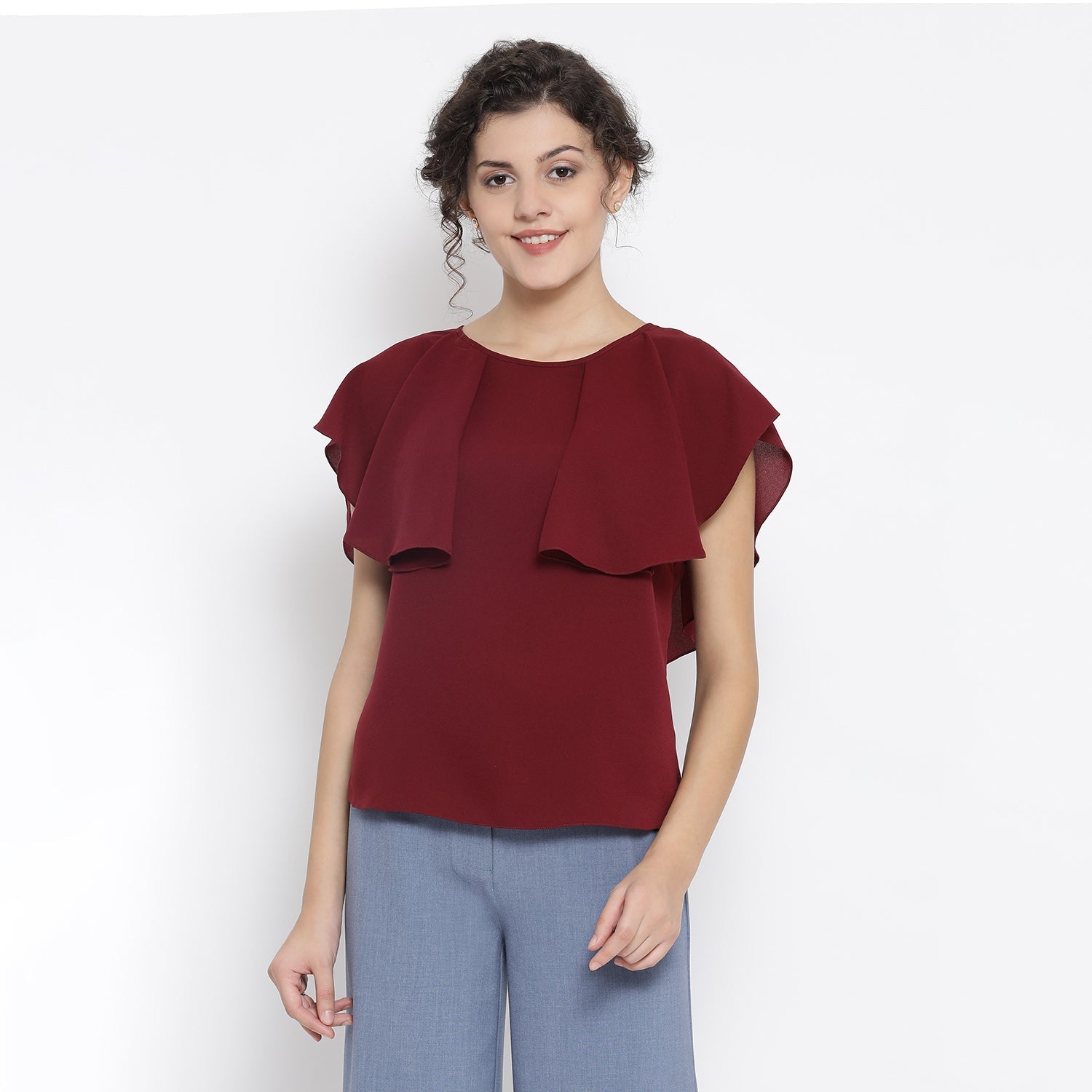 Buy Prune Georgette Top for Women
