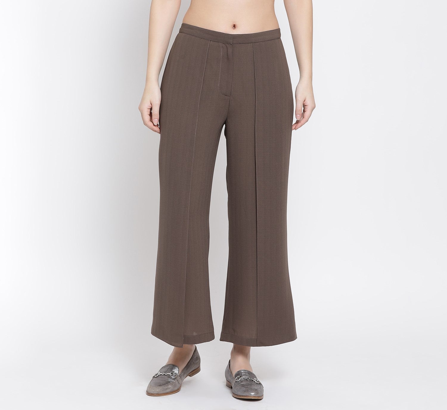 Earth Brown Flap Palazzo for Women