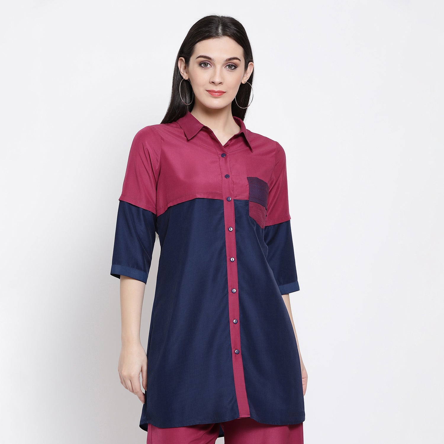 Buy Blue & Pink Tunic for Women-1