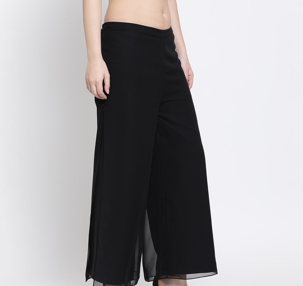 Black Georgette Palazzo-2