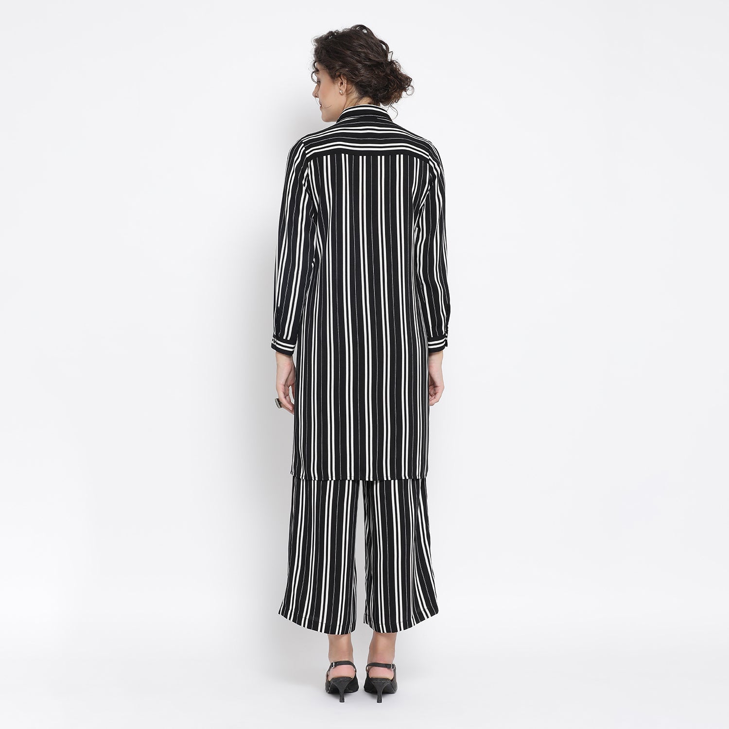 Black and White Stripe Dresses for Women-3