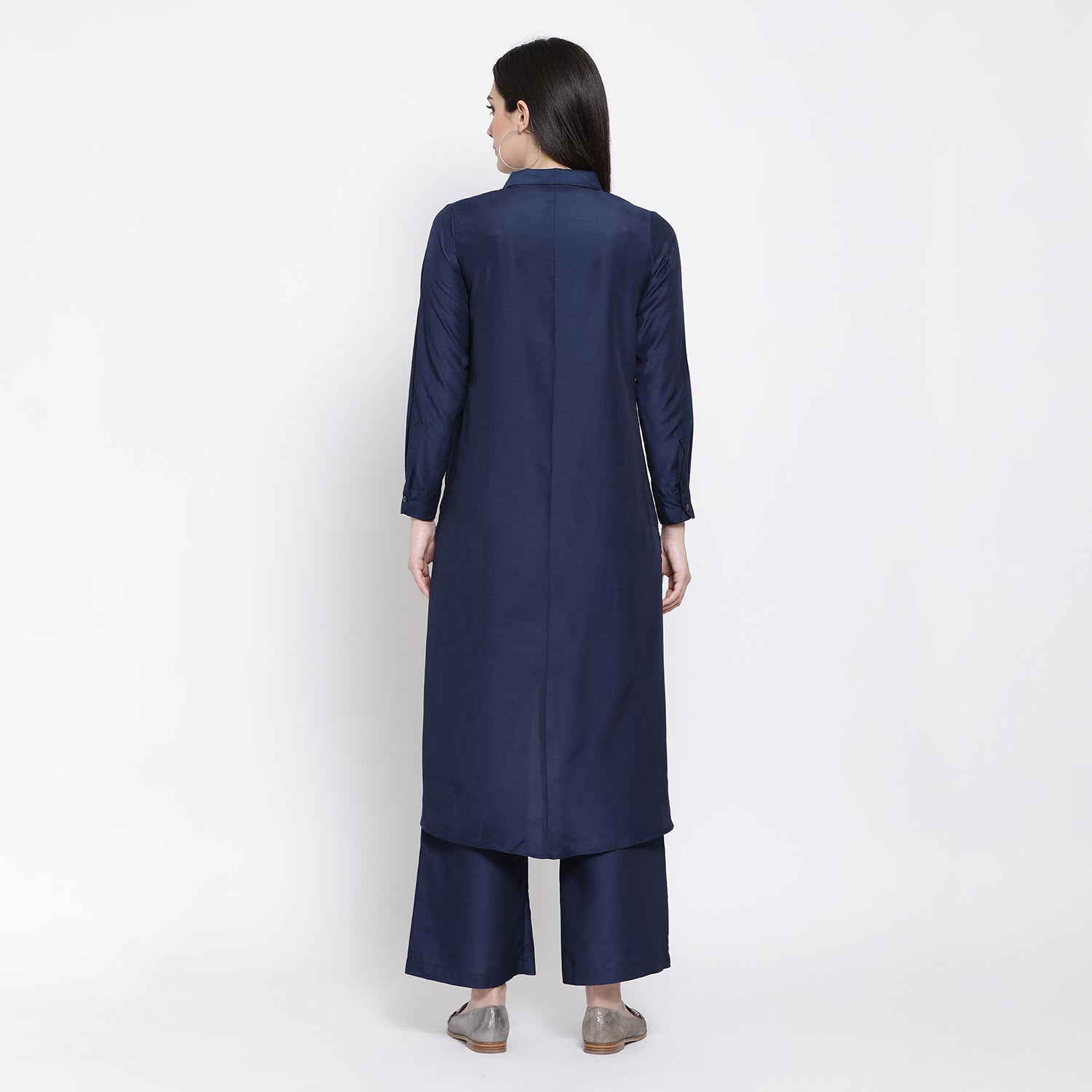 Blue Double Layer Tunic for Women-4