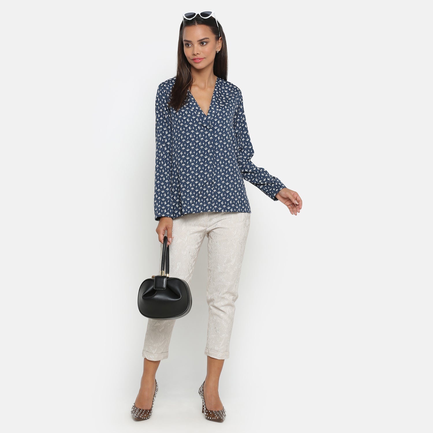 Blue Bird Asymmetrical Top