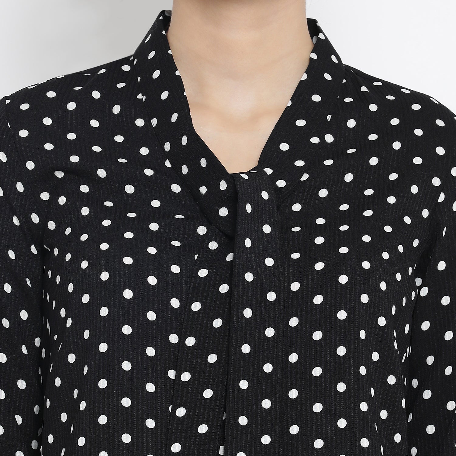 Buy Black And White Polka Top for Ladies-4