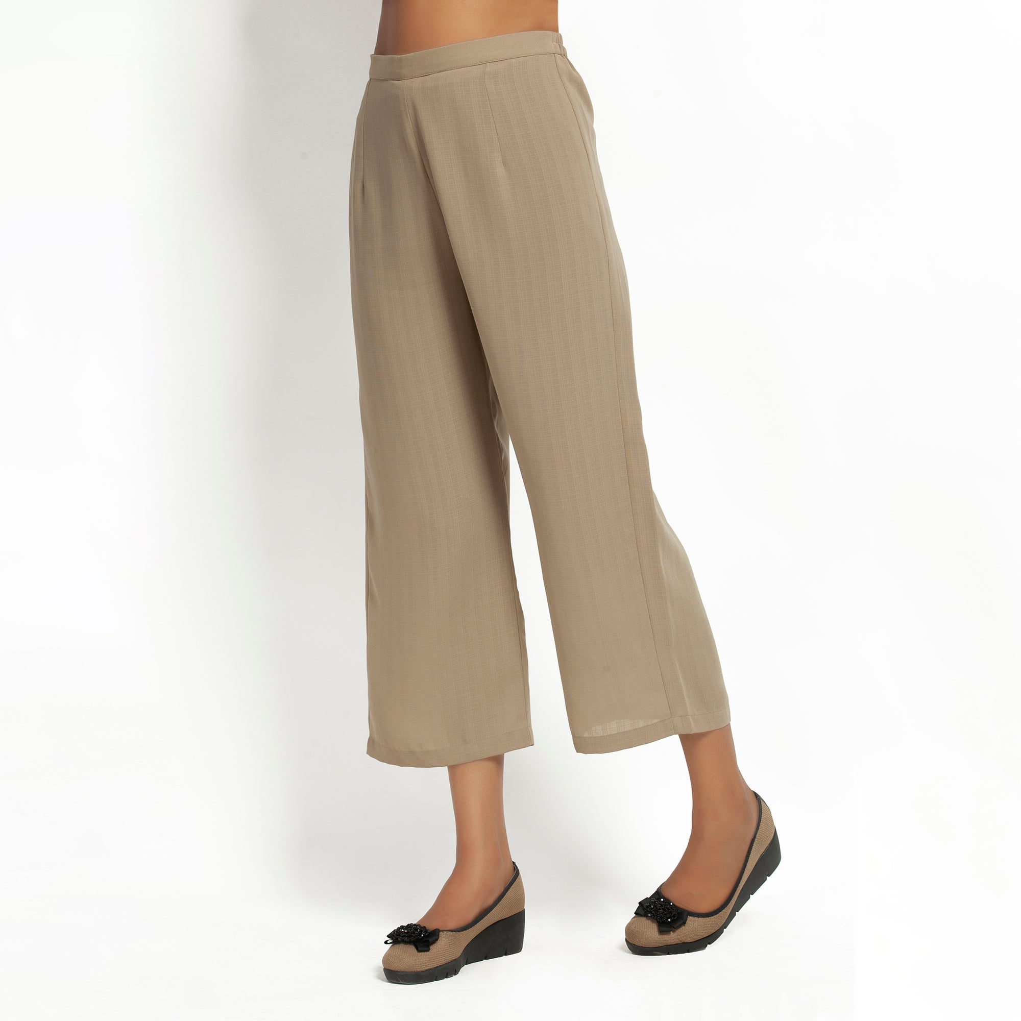 Beige Straight Plazzo