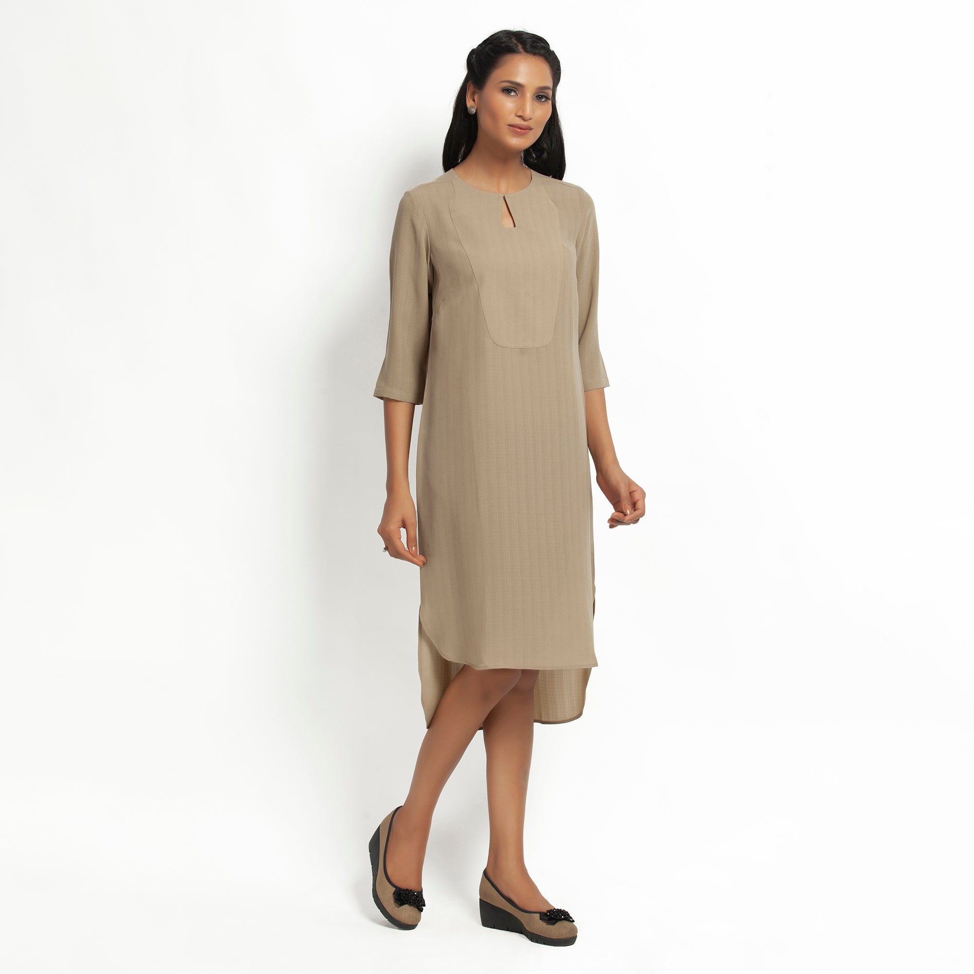Buy Workwear Beige Tunic for Women-1