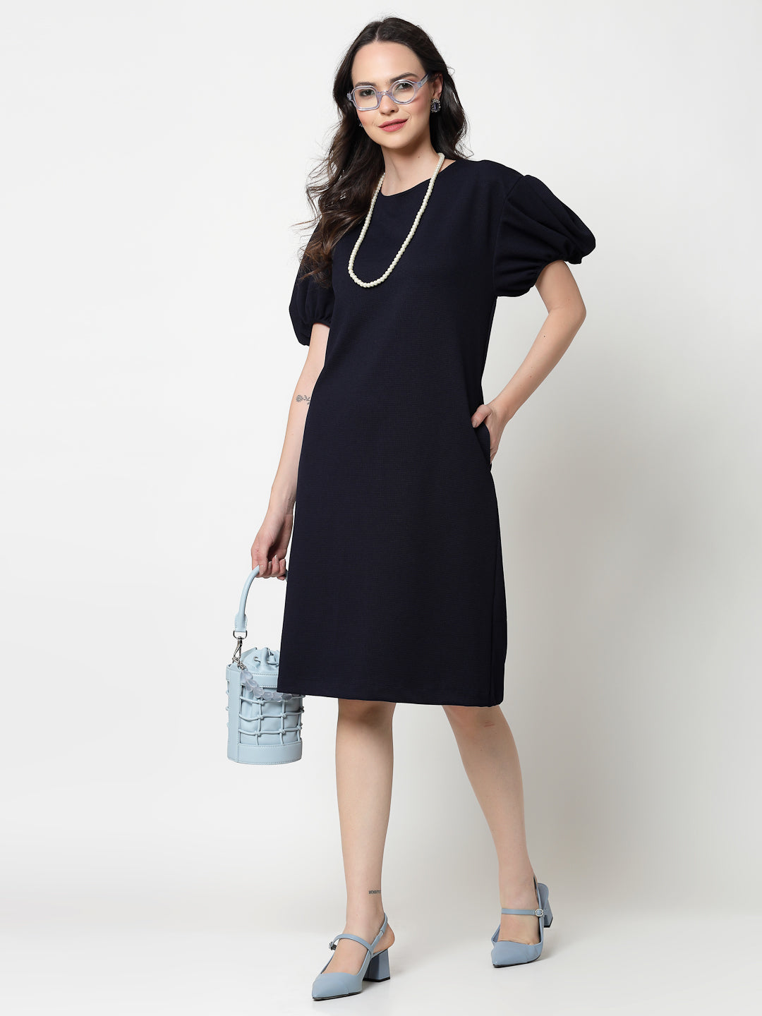 Buy Blue Lycra Dresses for Women
