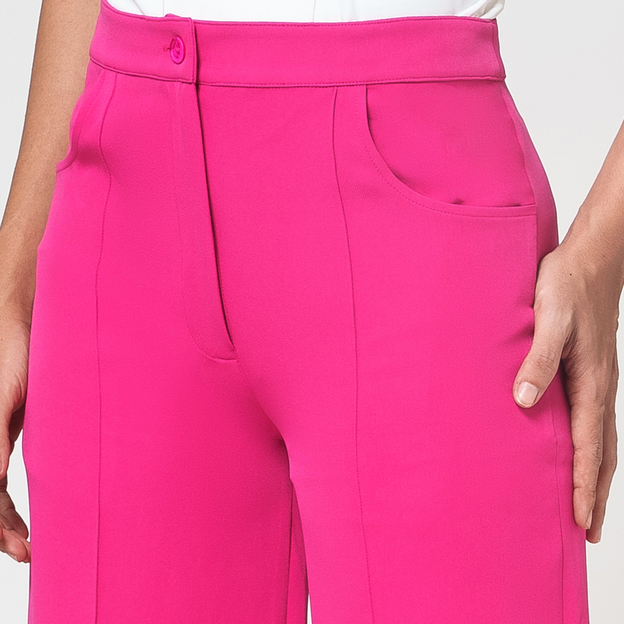 Pink Crepe Culottes