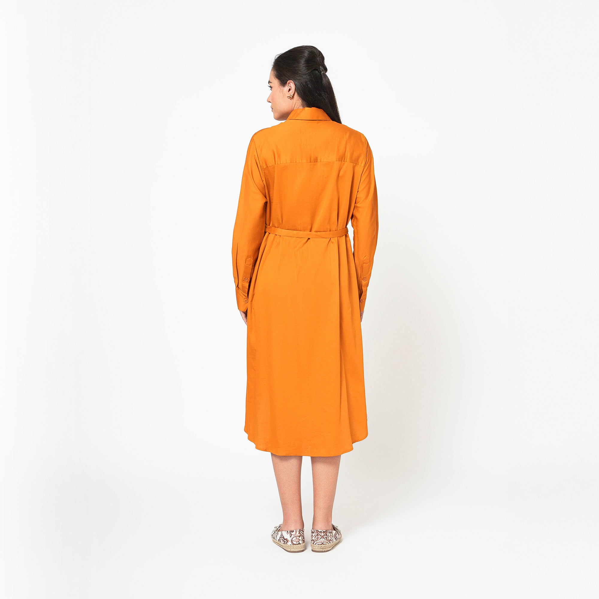 Mustard Cotton Long Shirt