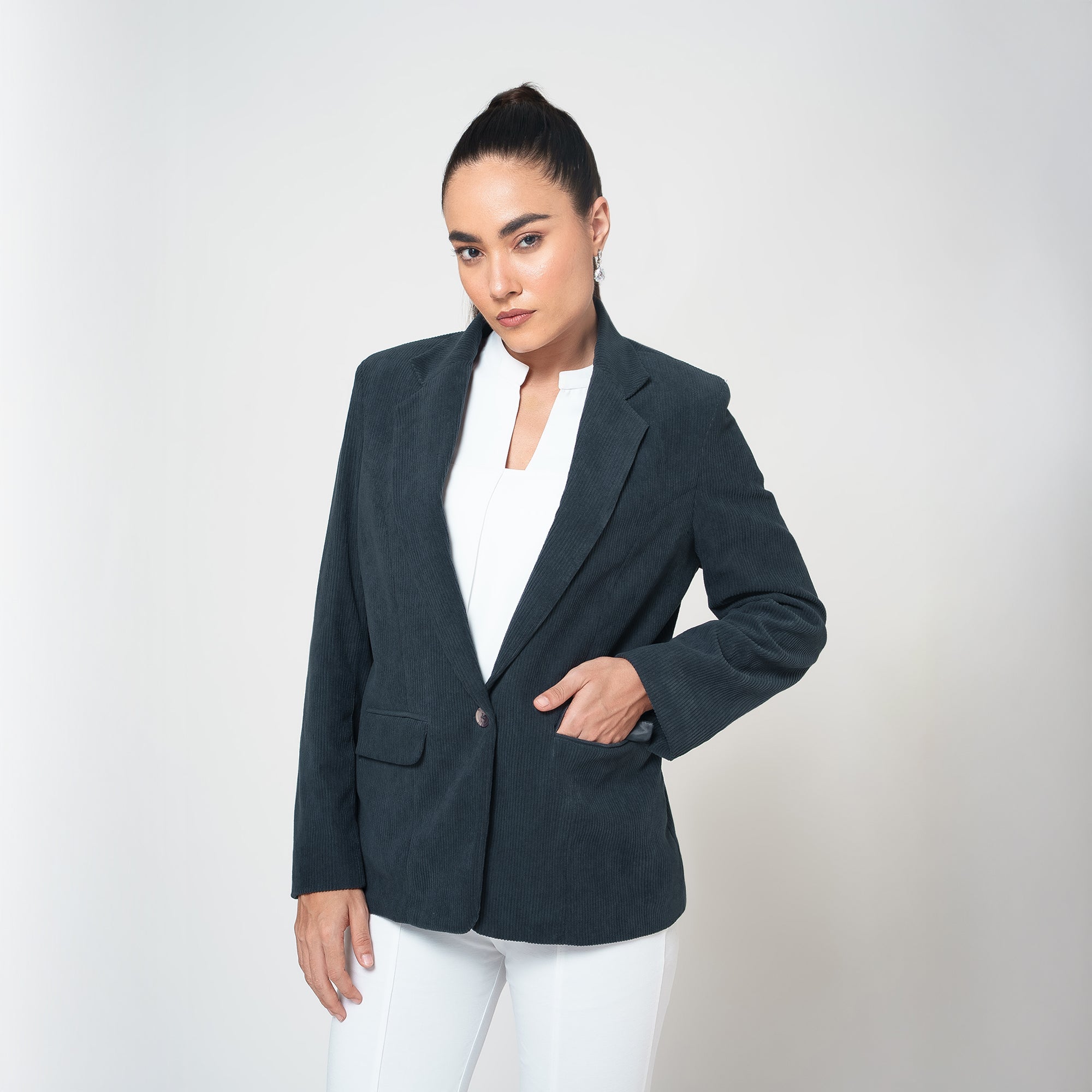 Grey Jacket Corduroy