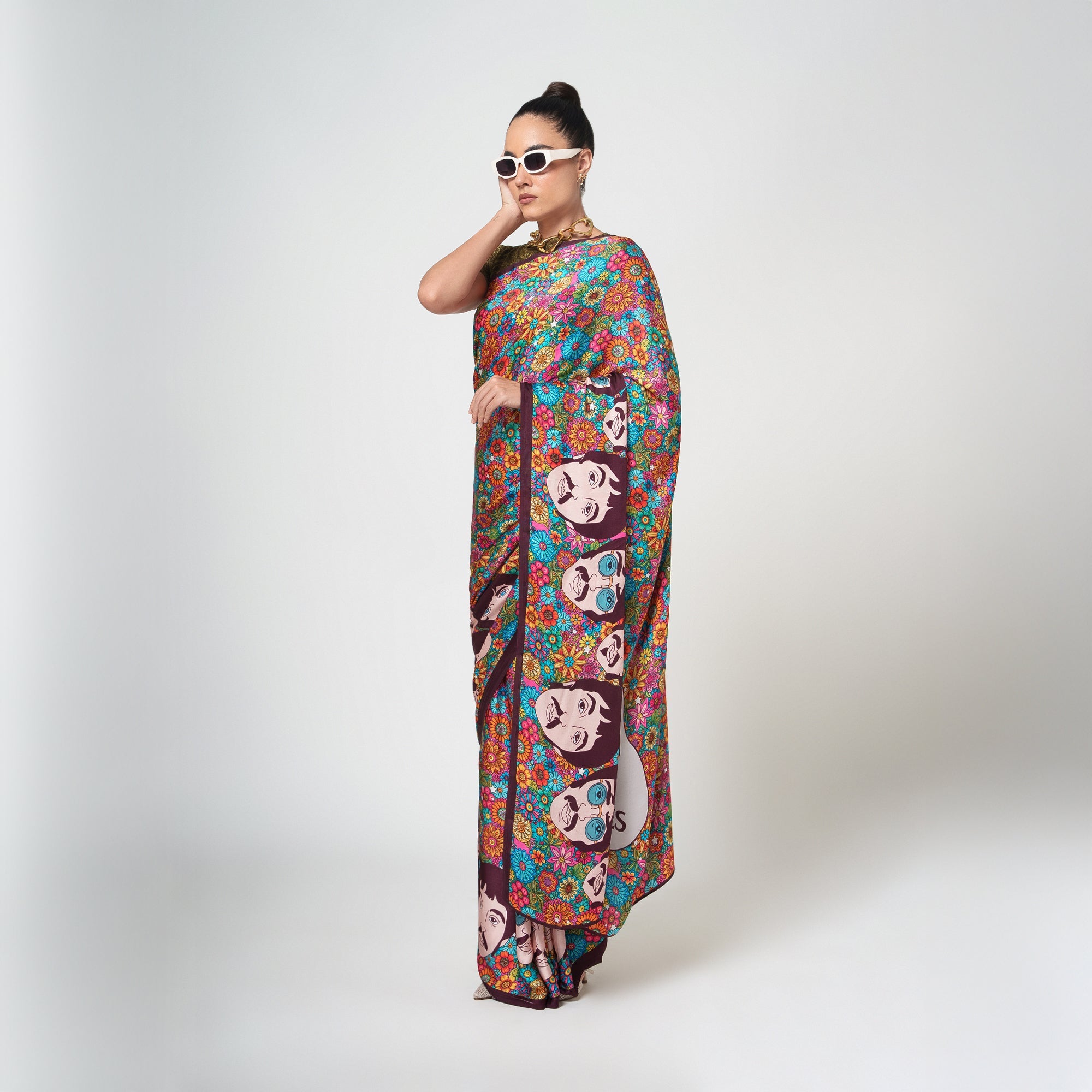 Beatles Modal Satin Saree
