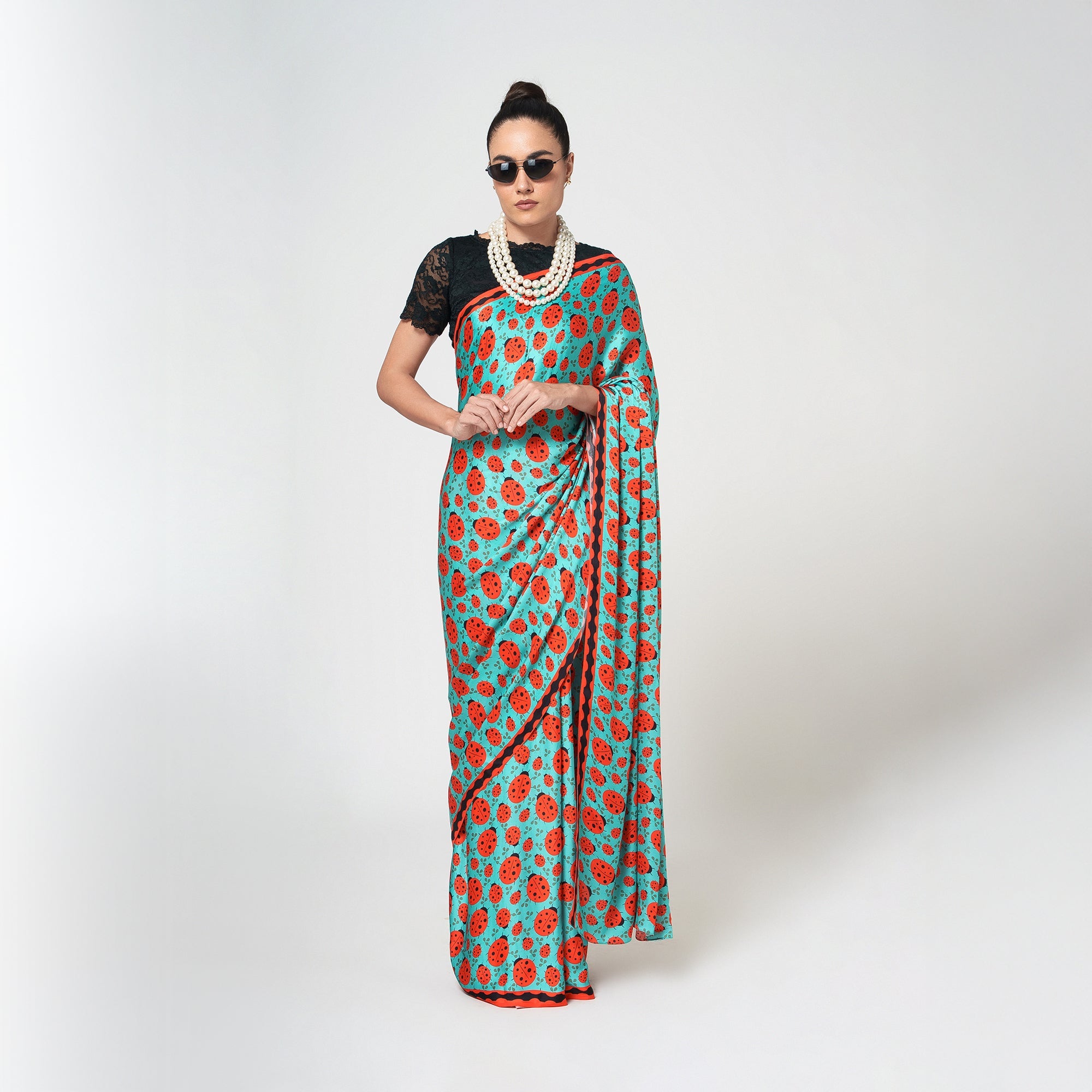 Ladybird Modal Satin Saree