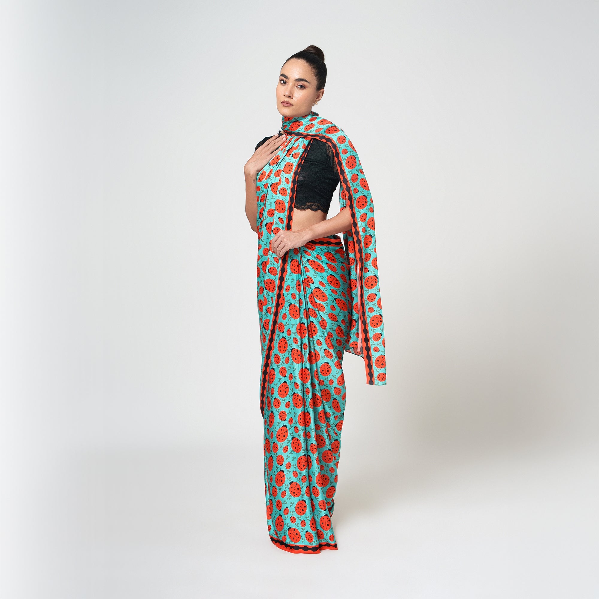 Ladybird Modal Satin Saree