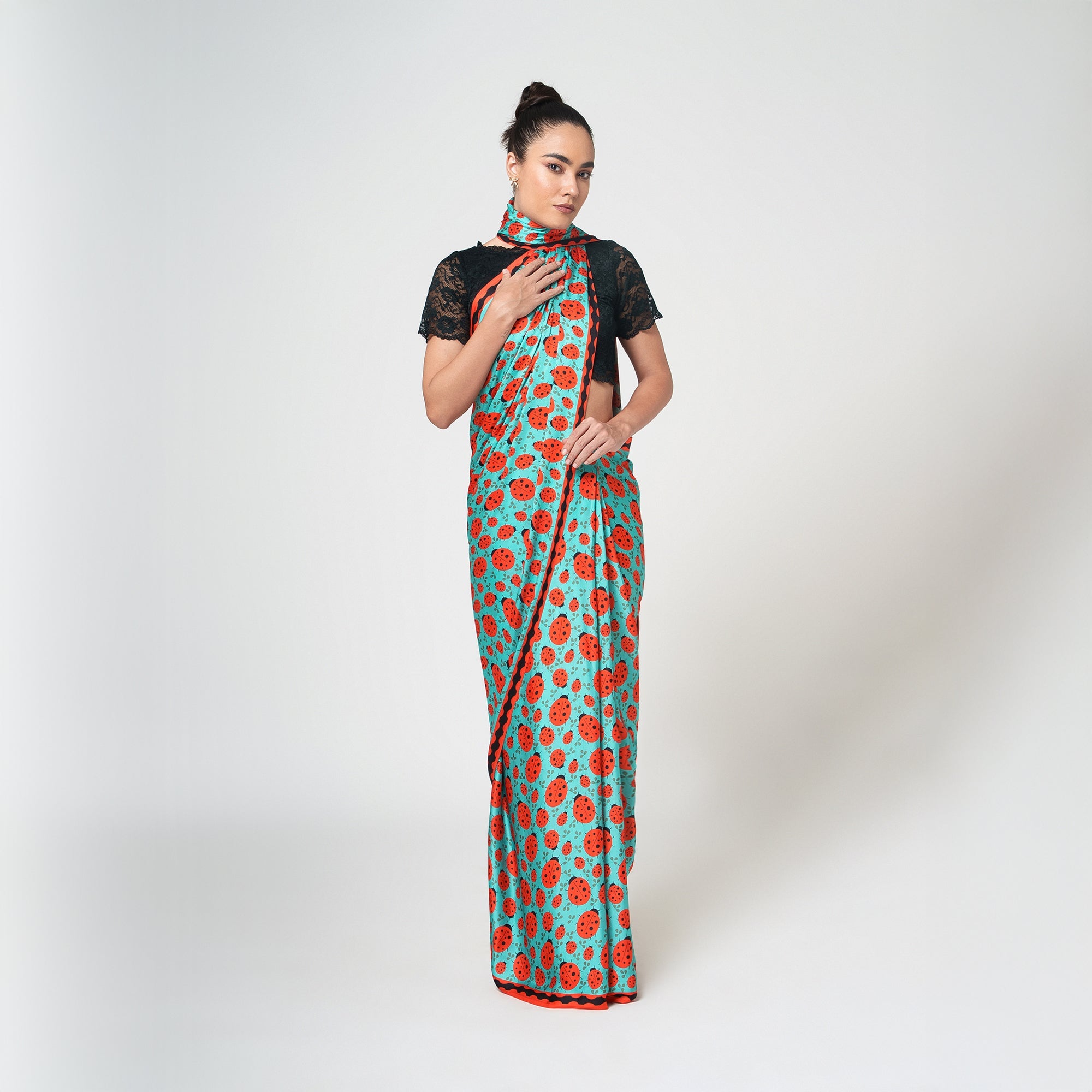 Ladybird Modal Satin Saree