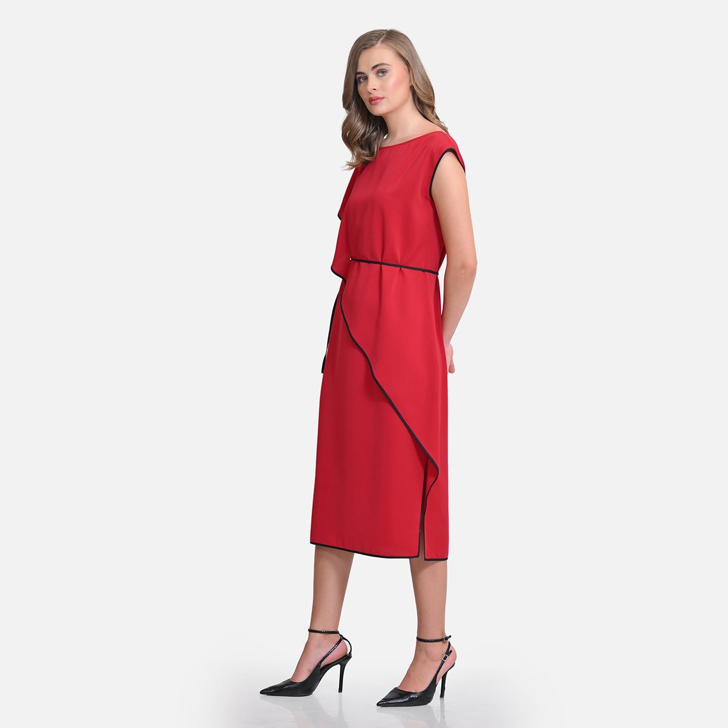 Buy Red Overlap Dresses for Women-1