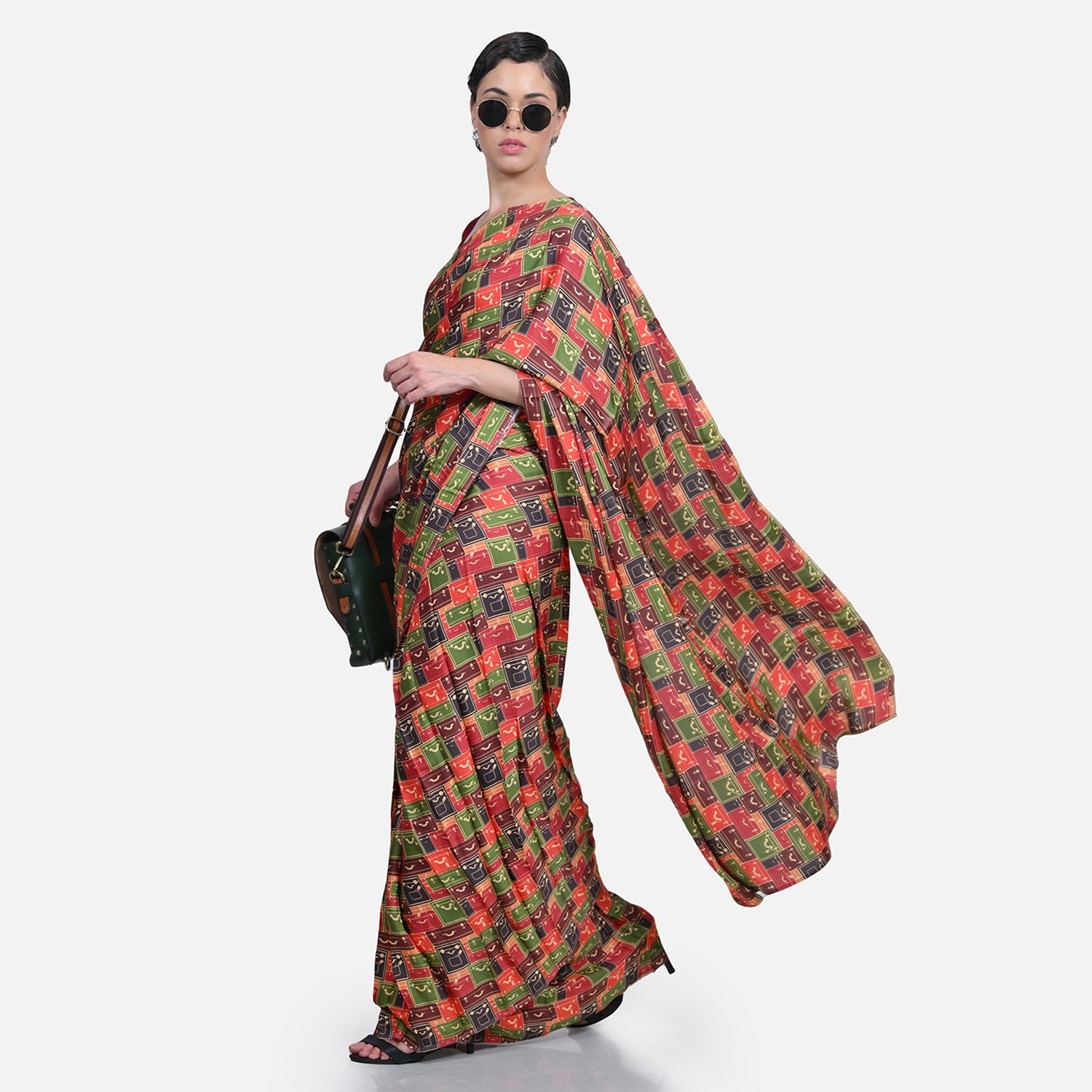 Maroon Glass Neck Velvet Blouse