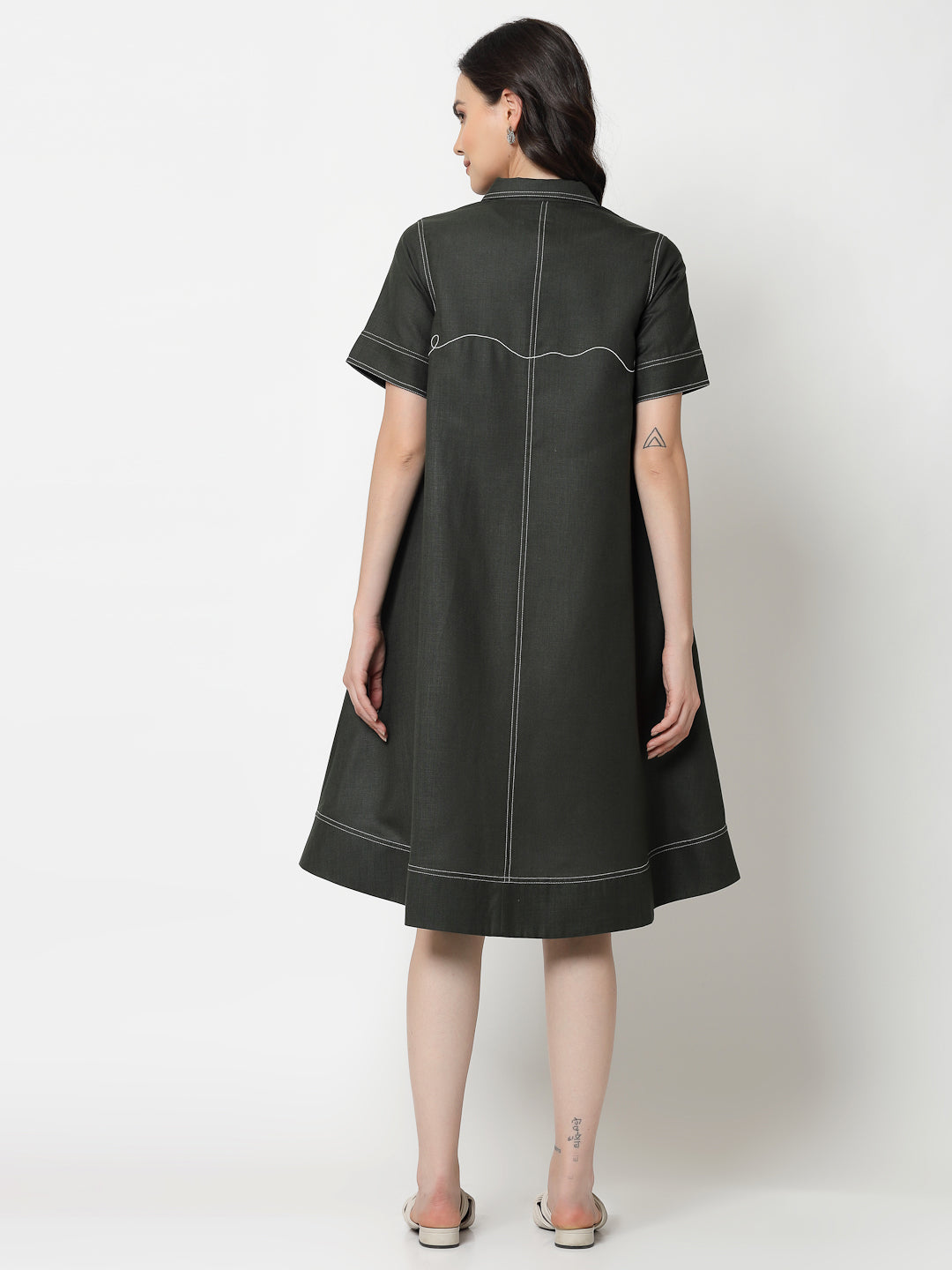 Buy Dark Green Dresses for Women -1