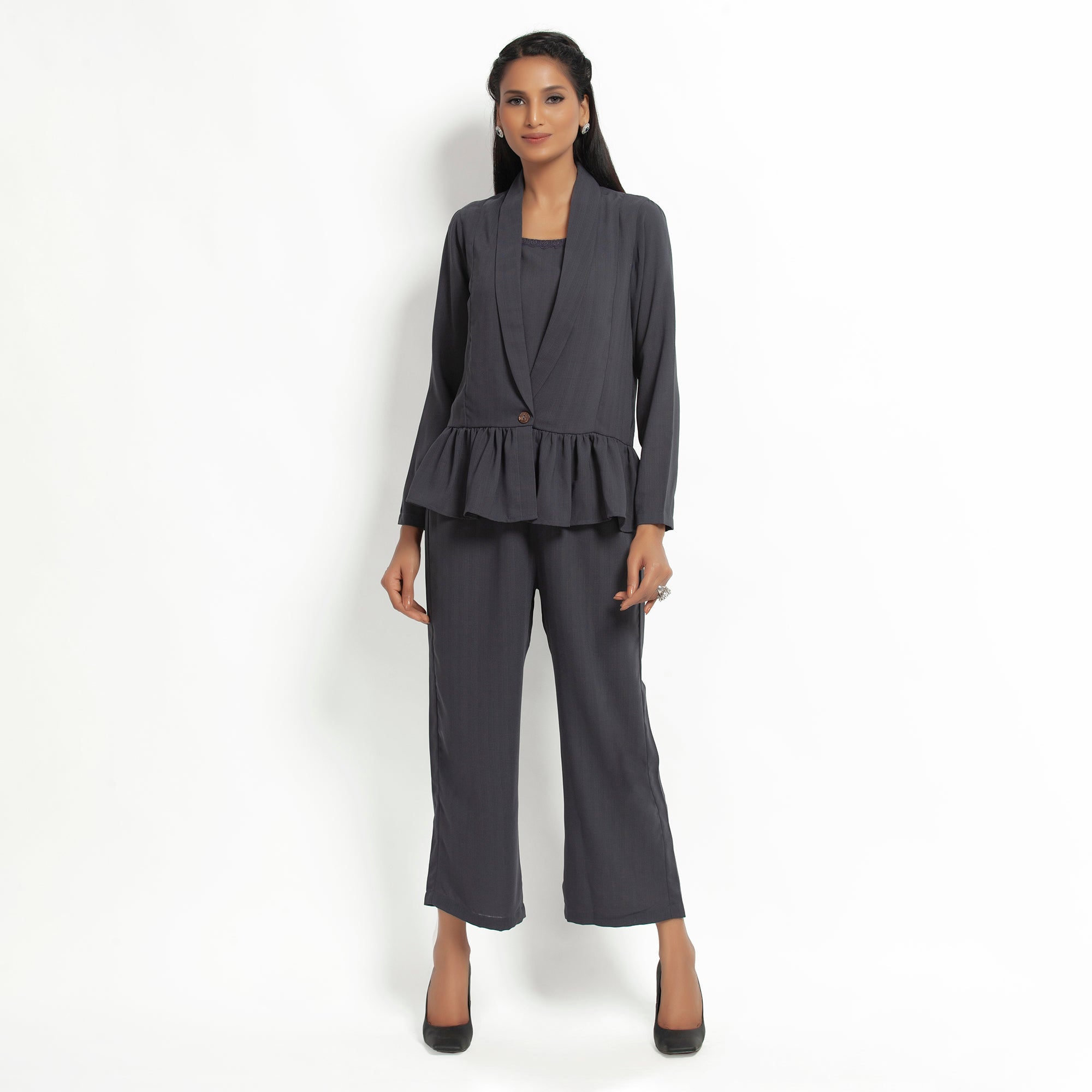 Dark Grey Jacket for Women-2