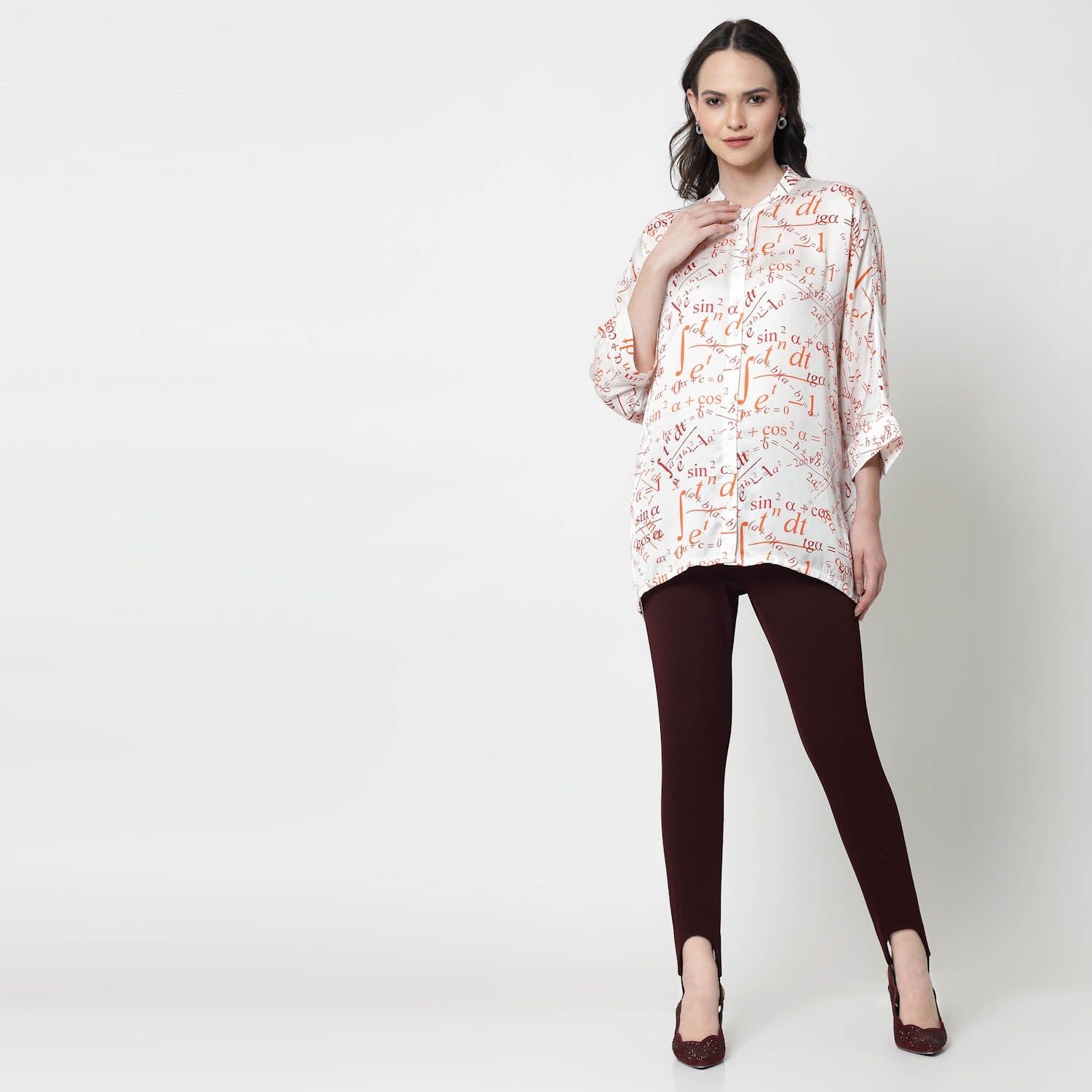 Face Print Long Shirt,womens formal shirts
cotton shirts for women
Ofiice shirts for women