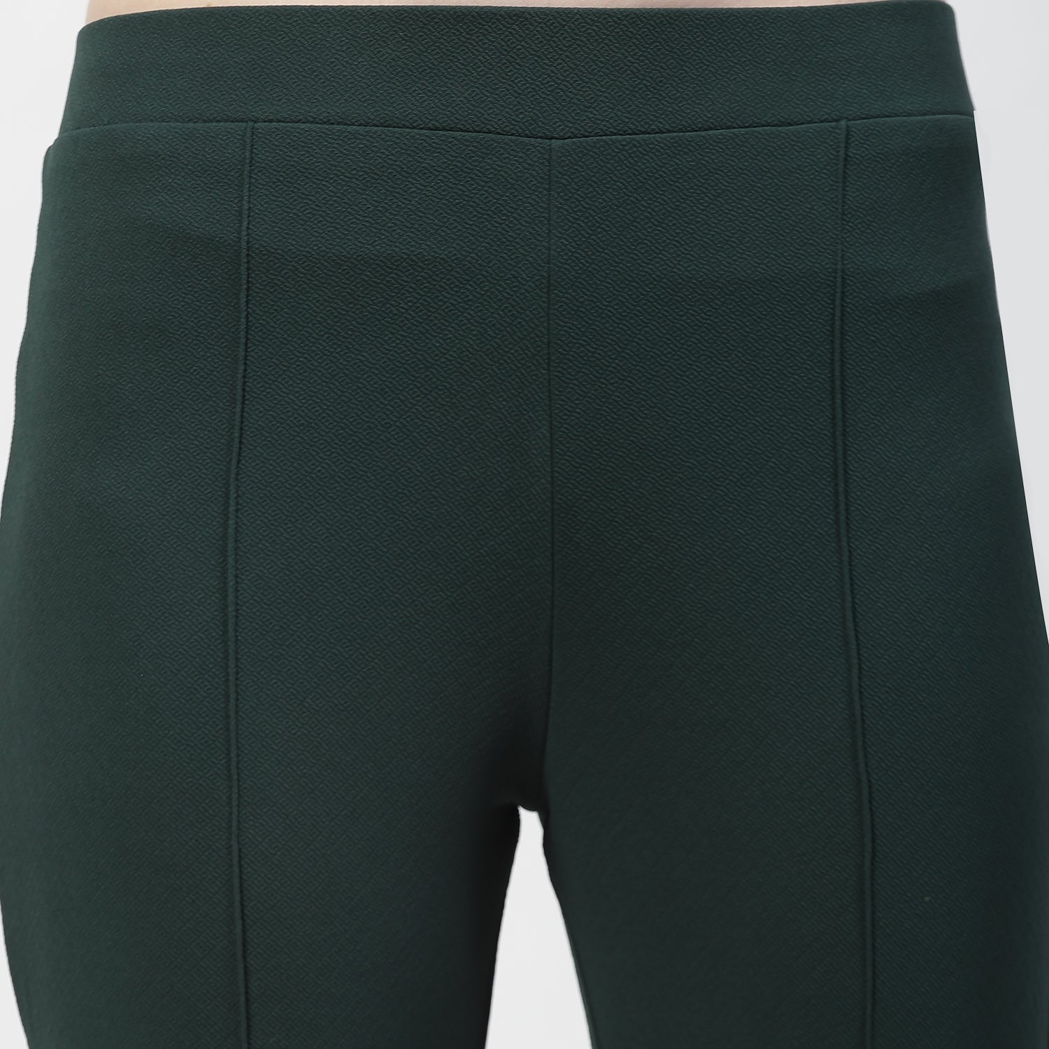 Green Boot Leg Lycra Pant