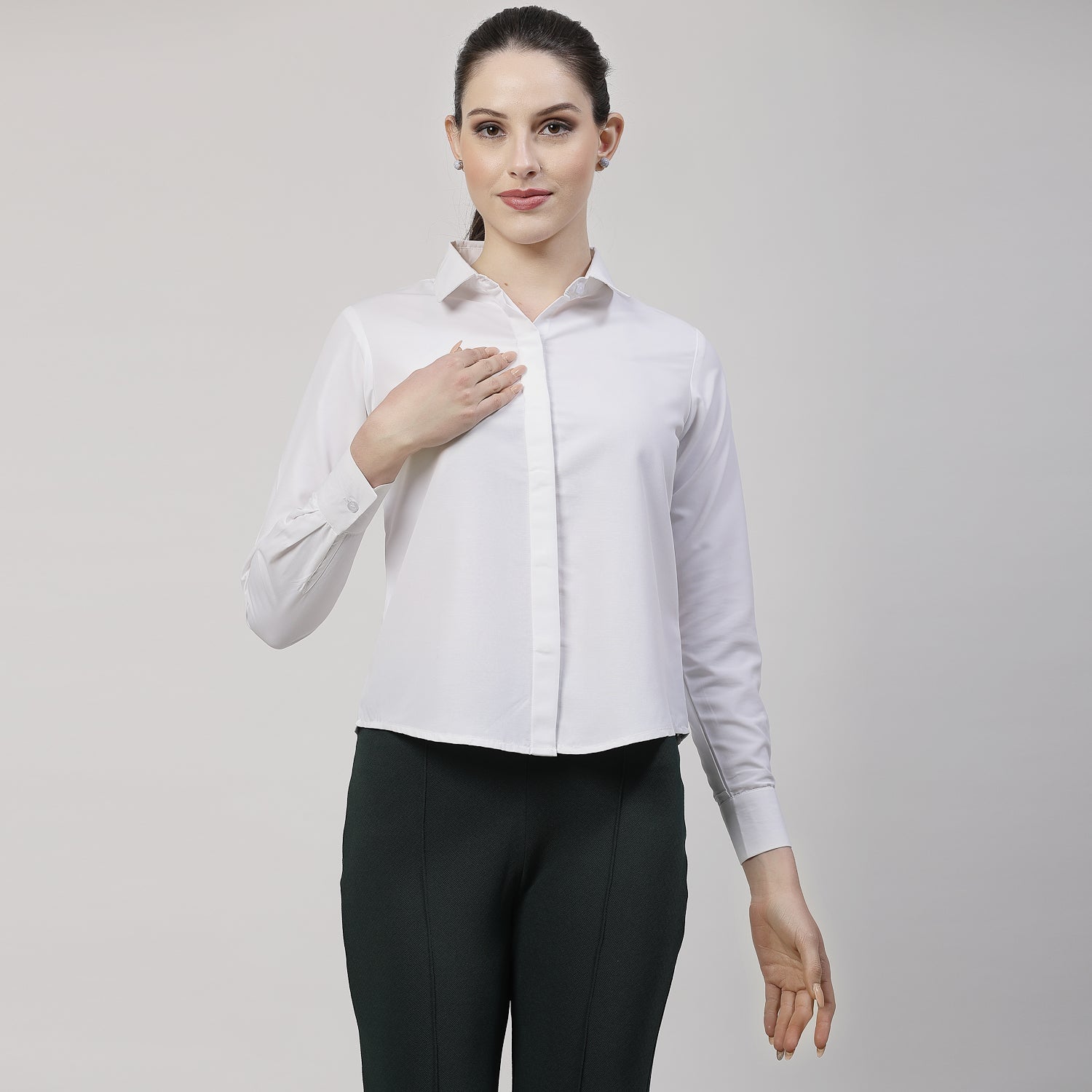 White Shirt With Collar