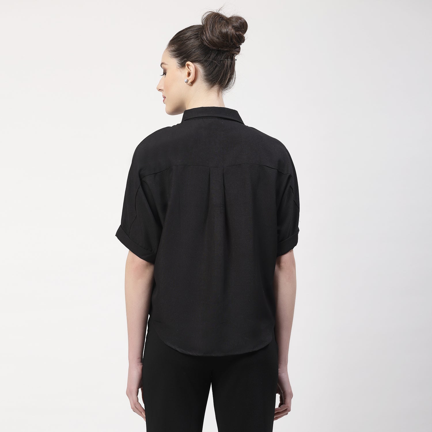 Black Asymmetrical Shirt