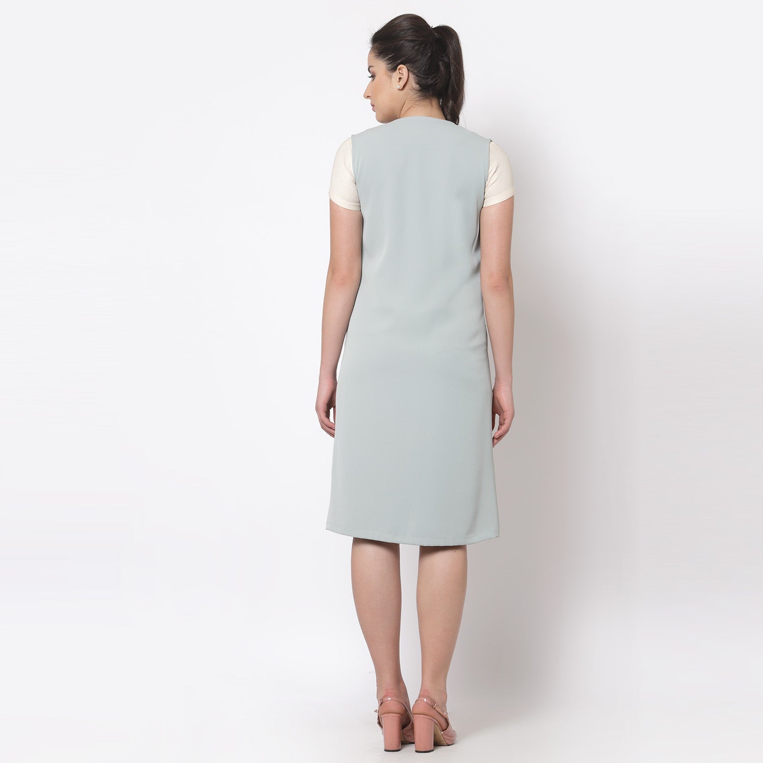 Knee Length Jacket for Women-2