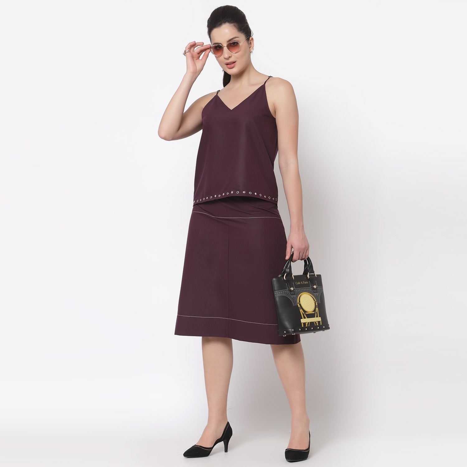 Buy Purple Spaghetti Top for Women-1