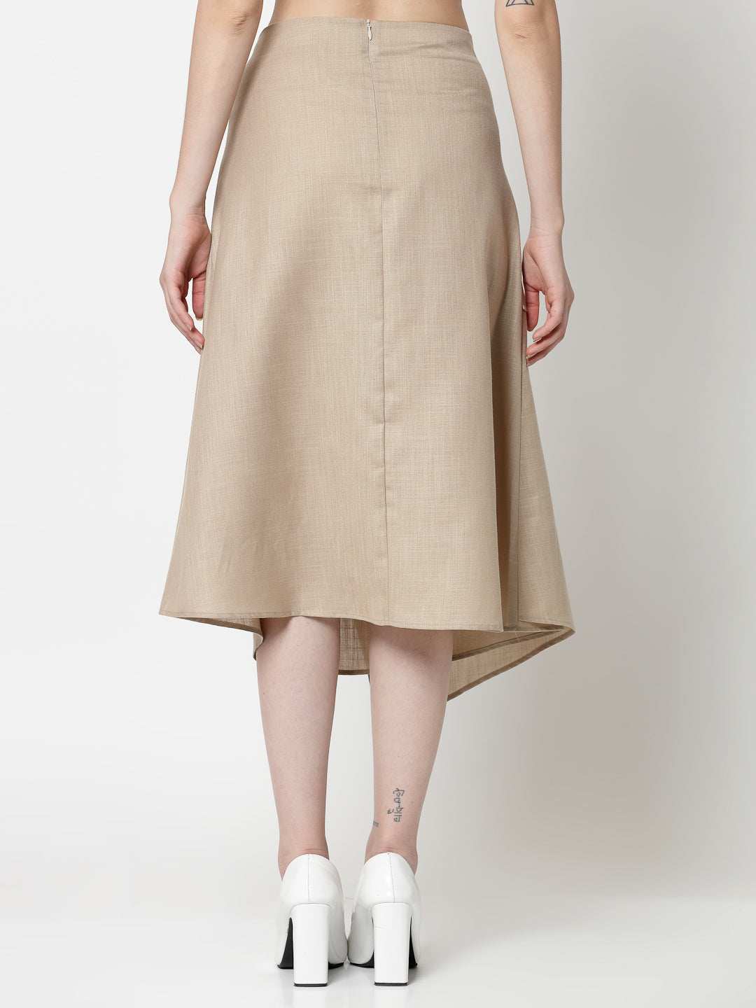 Light Beige Linen Skirt With Pocket,frocks for women
indian designer skirts?