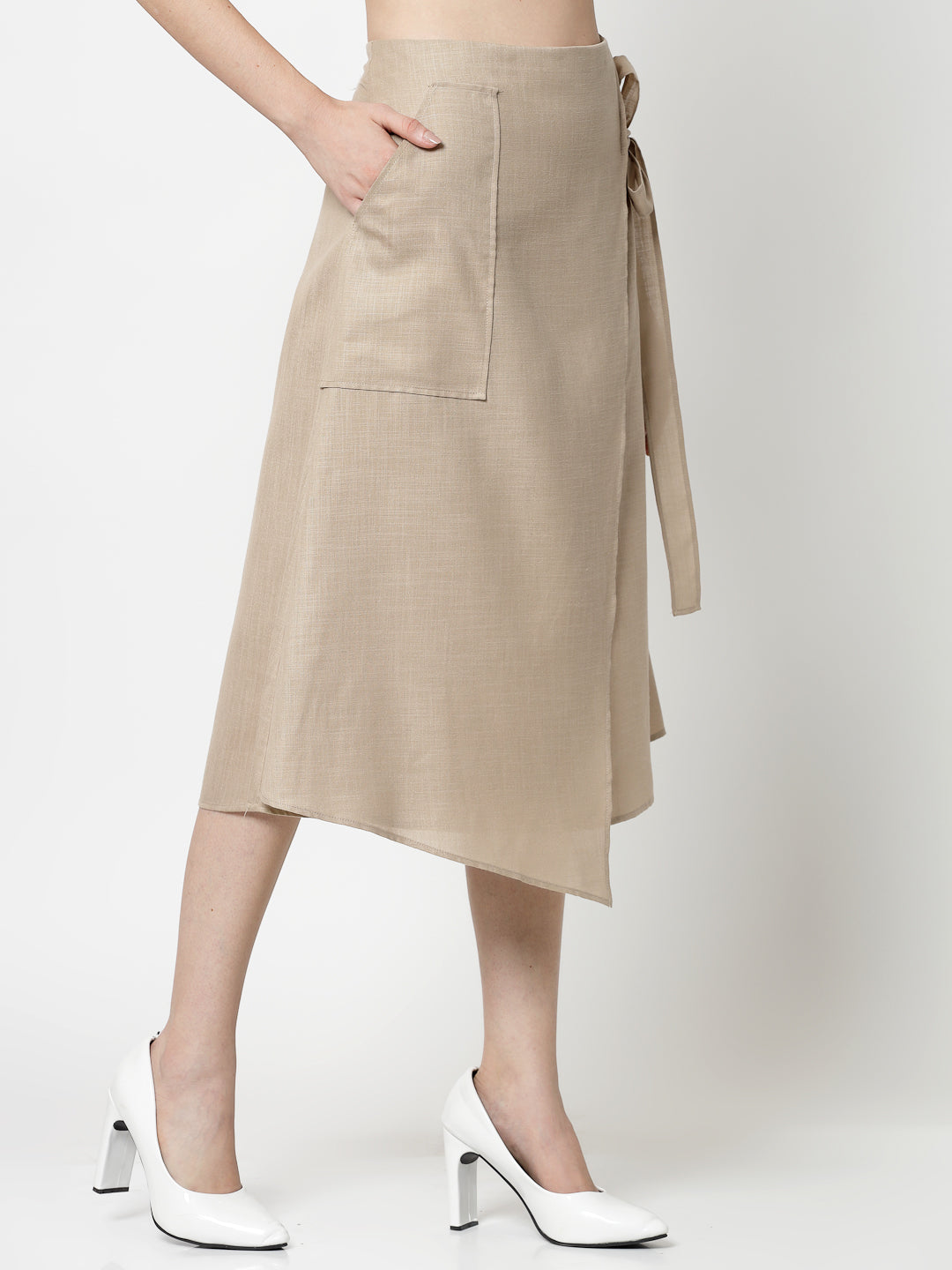 Light Beige Linen Skirt With Pocket,frocks for women
indian designer skirts?