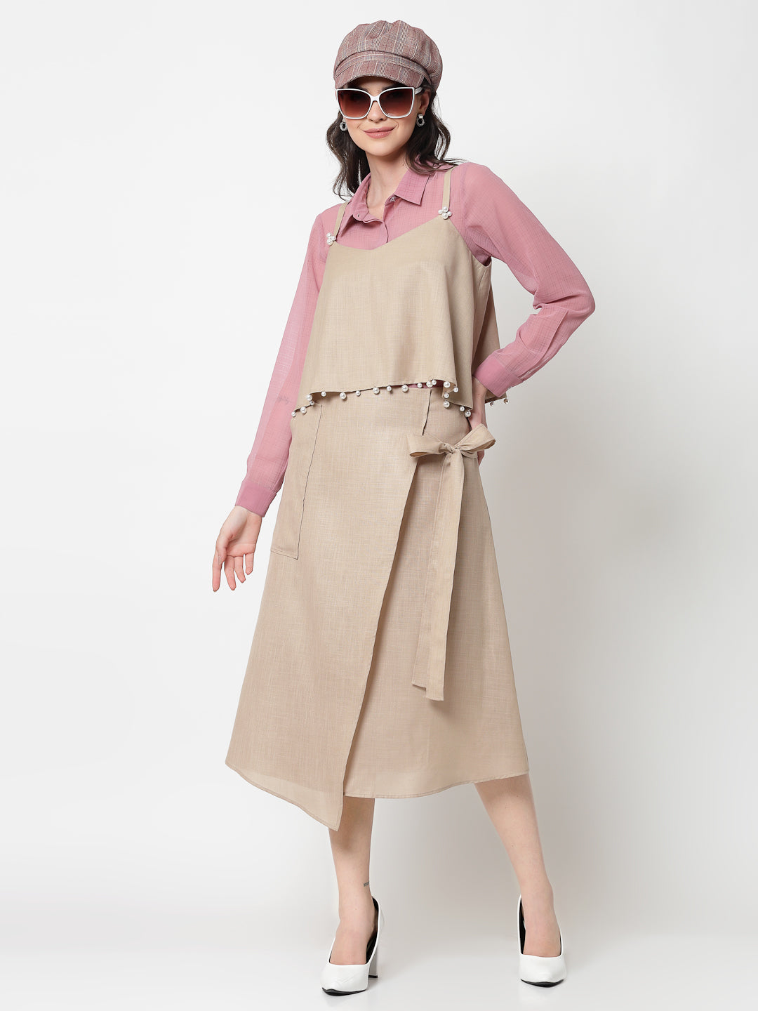 Light Beige Linen Skirt With Pocket,frocks for women
indian designer skirts?