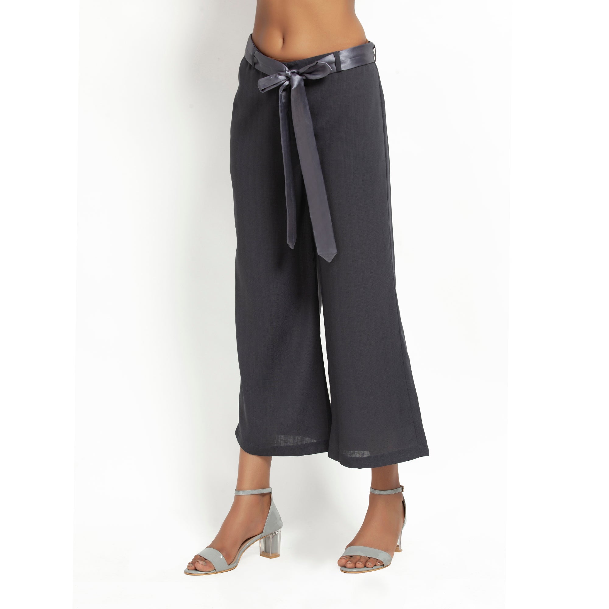 Dark Grey Plazzo for Female-3