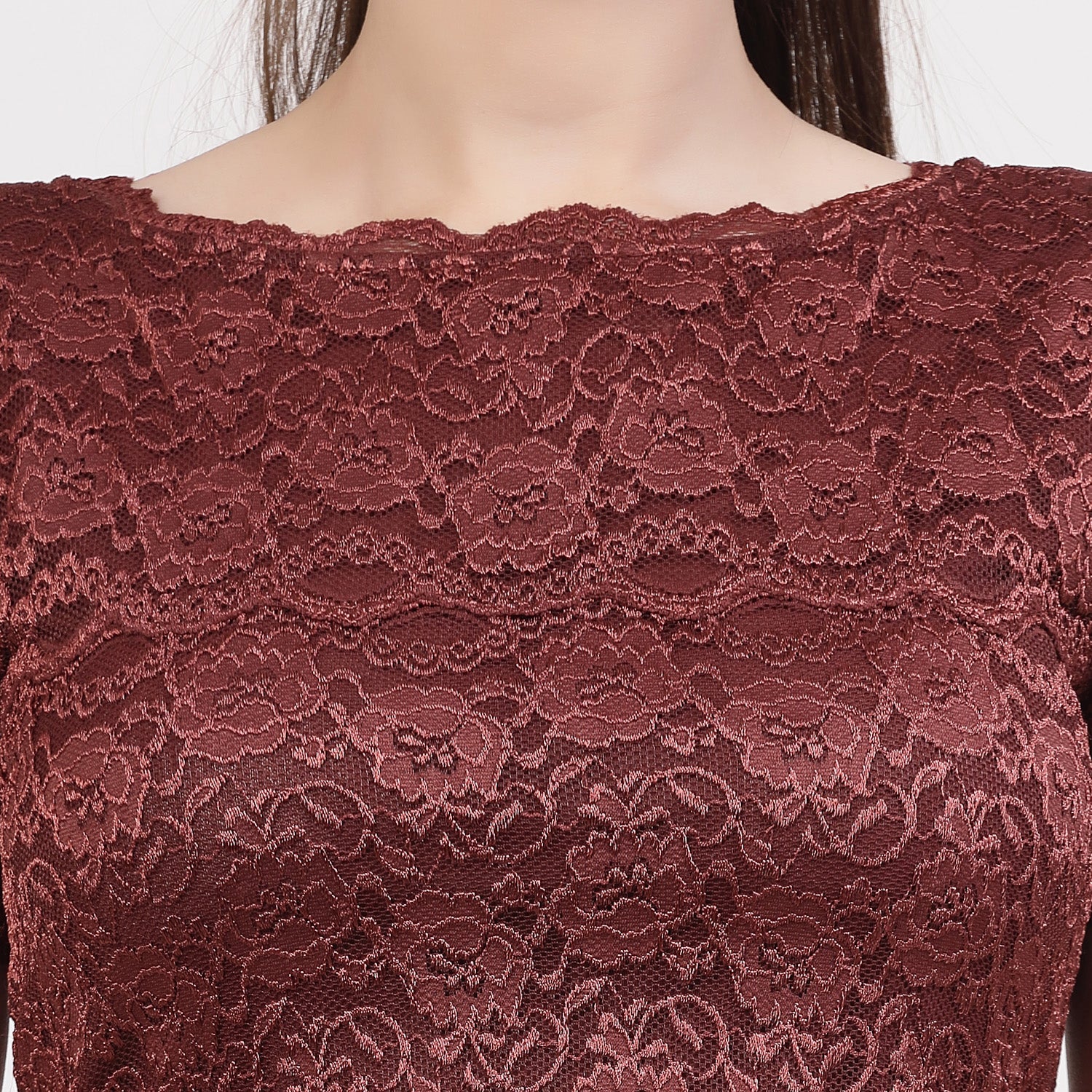 Maroon Lace Blouse, Stylish Blouses for Sarees, Perfect for Office Wear