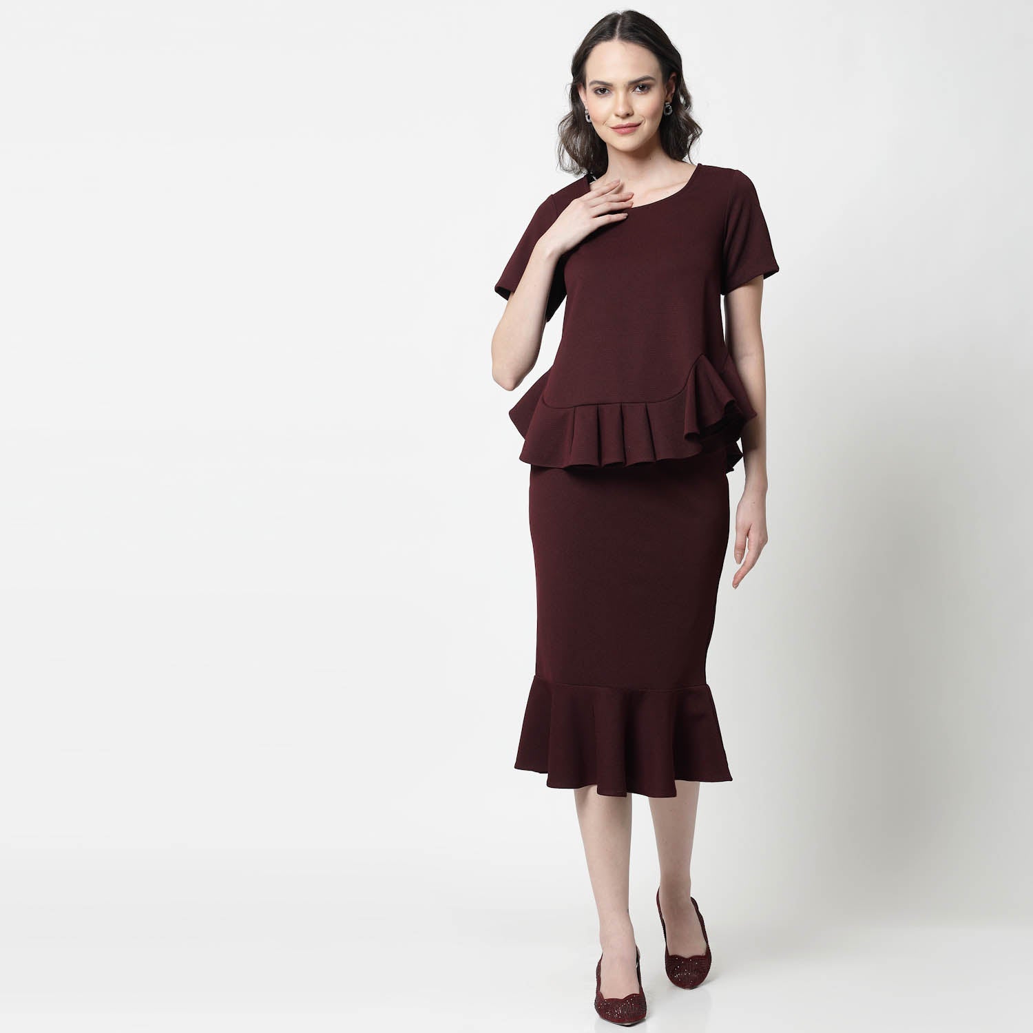 Maroon Lycra Peplum Top, formal tops for women
tops for women stylish
office dress for women
stylish tops for women