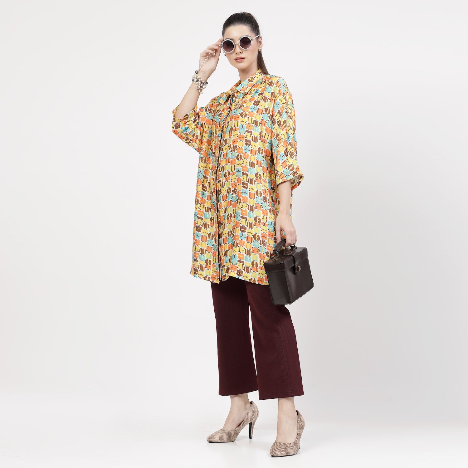 Buy Printed Long Shirt for Women-1
