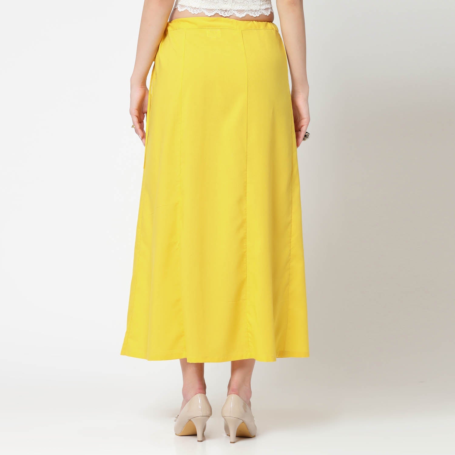 Yellow Petticoat, Comfortable Petticoats for Sarees - Office Ready Essentials