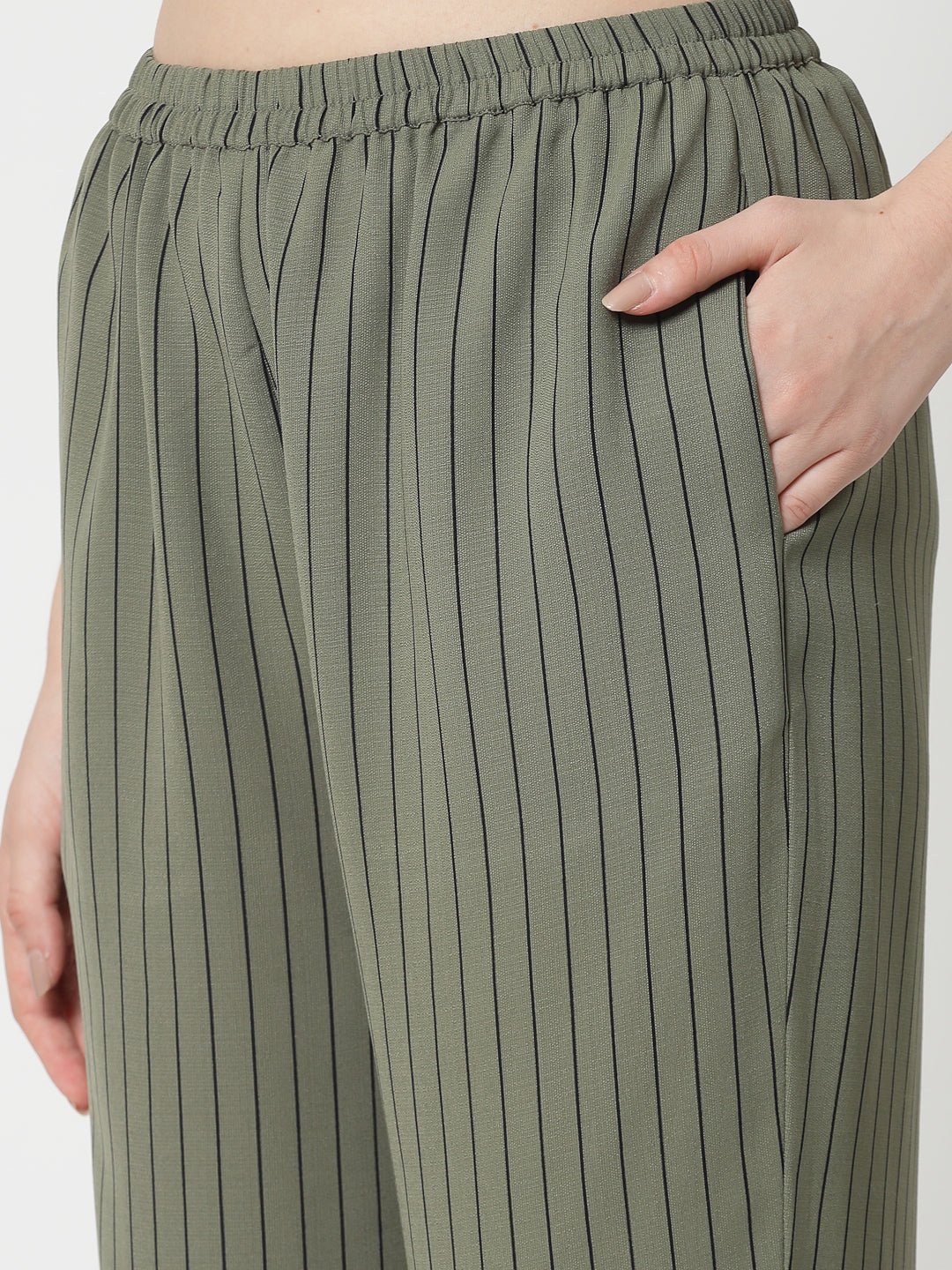 Buy Olive Plazzo for Ladies-4