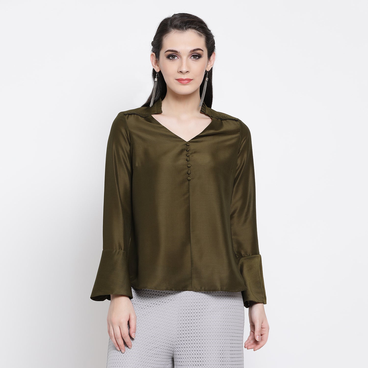 Buy Dark Olive Top for Women Online