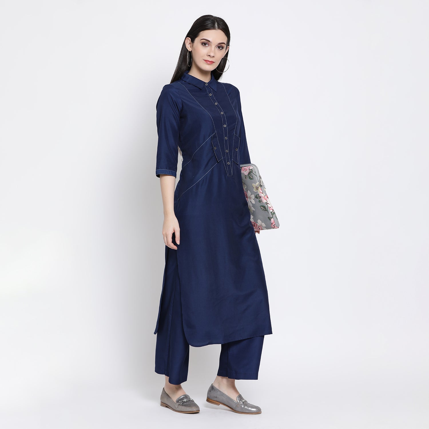 Buy Navy Blue Long Shirt for Women