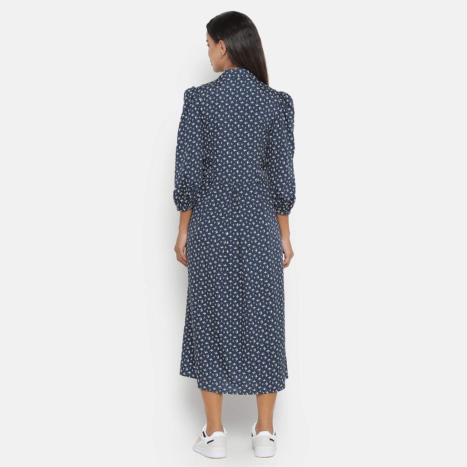 Blue Bird Printed Long Dresses for Women-2