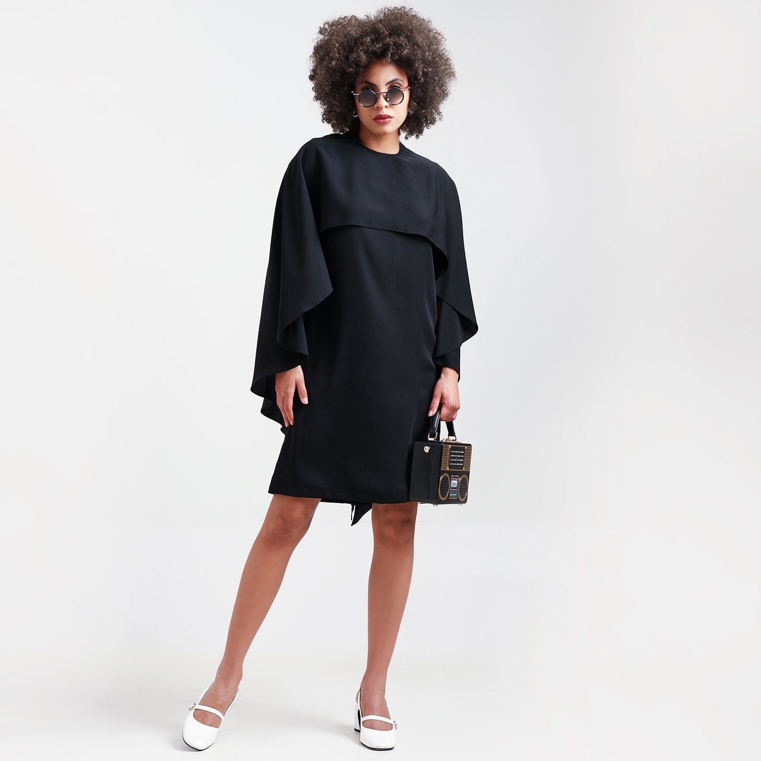 Black Asymmetrical Cape