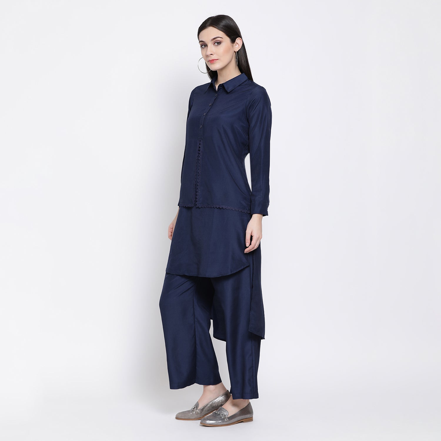 Blue Double Layer Tunic for Women-2