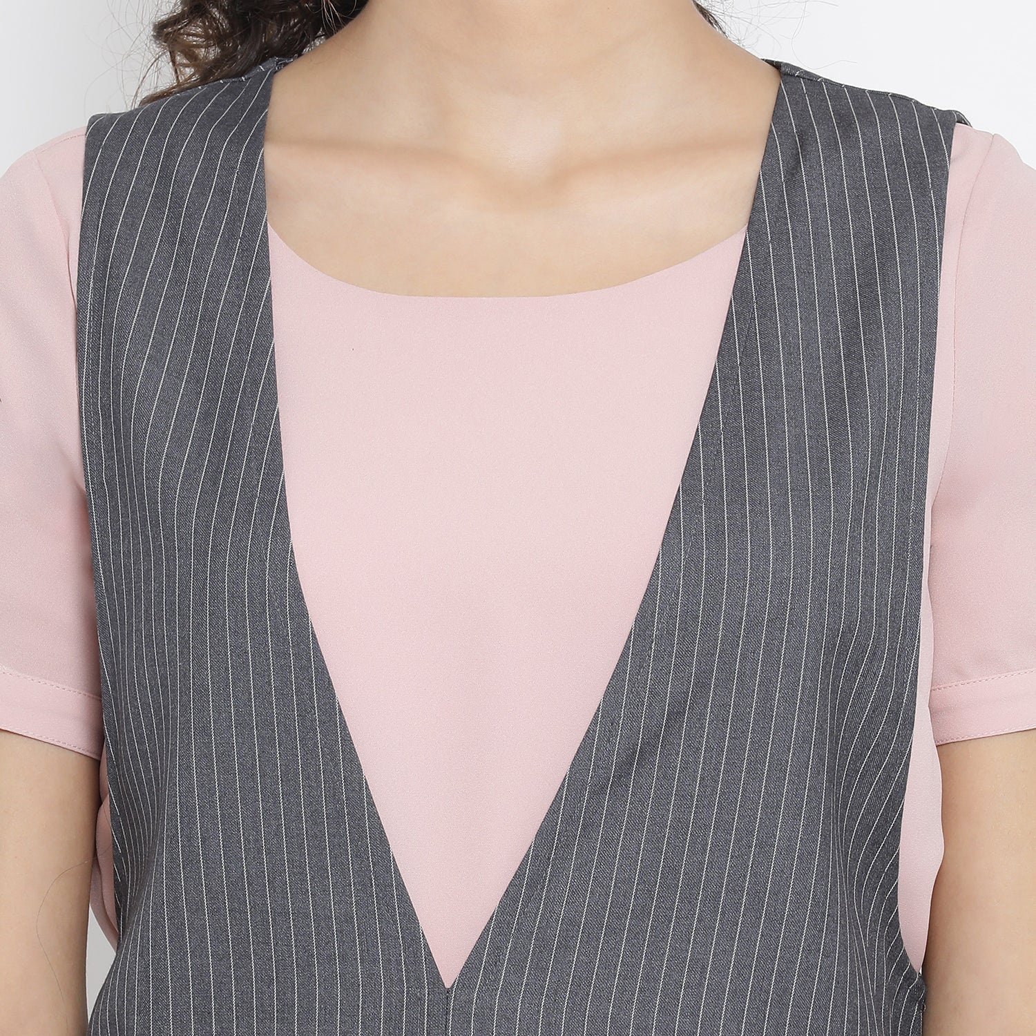 Buy Grey Stripe Dresses for Female-3