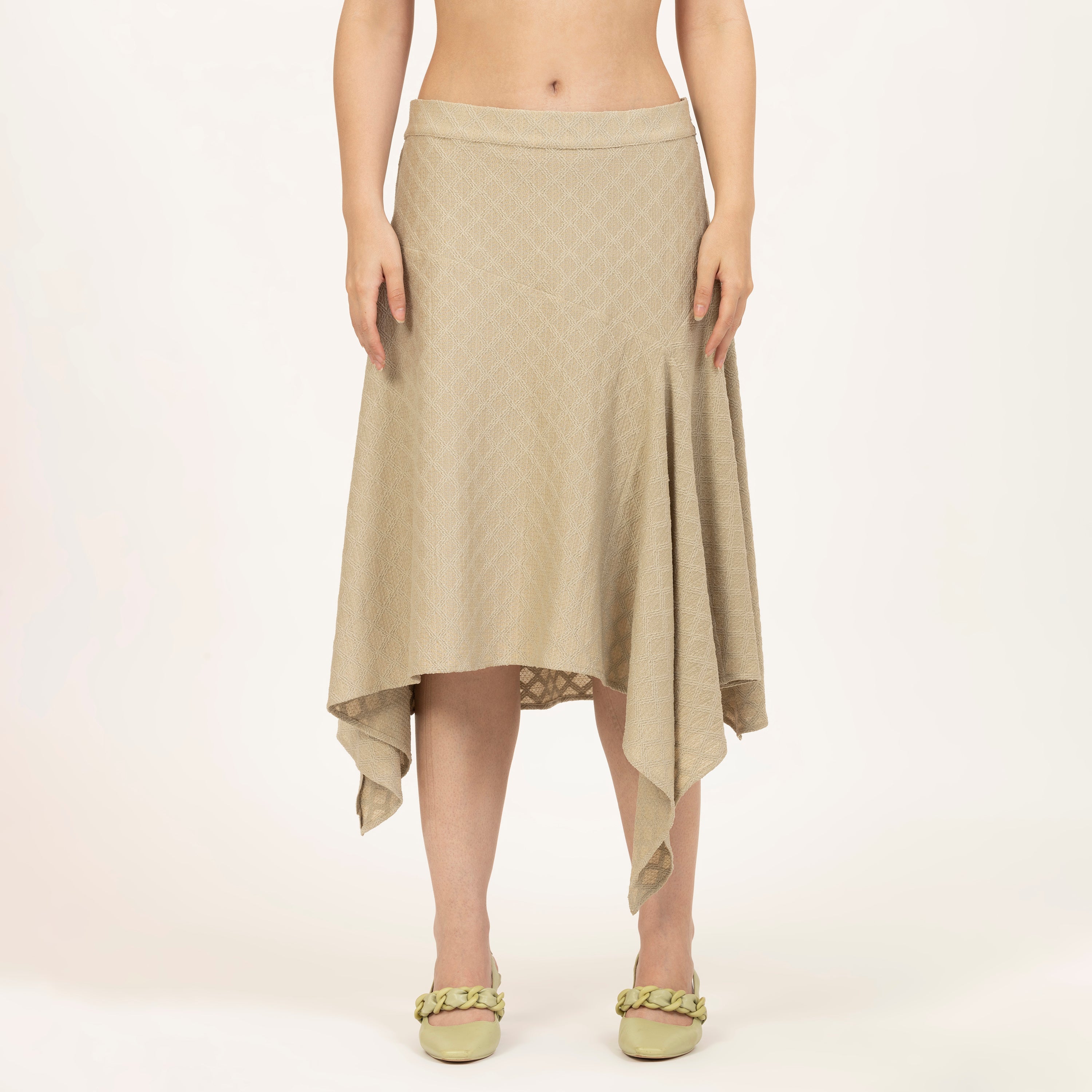 Beige Diamond Textured skirt, skirt for  professional elegance, Workwear skirts for Women, Professional skirt for Women, skirt dresses for women, beige dresses for women