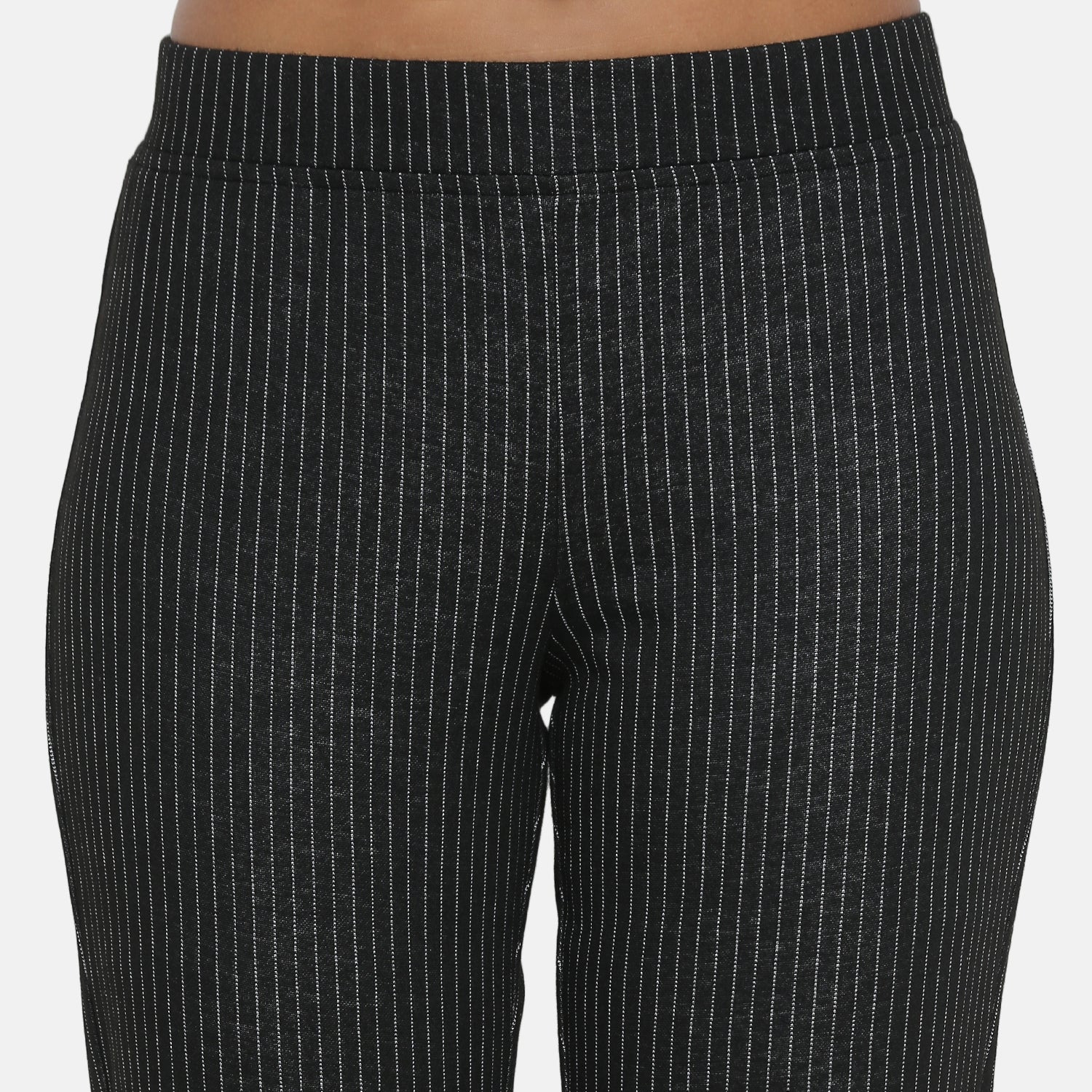 Black Knit Pant With Lines, formal pants	
loose pants for women	