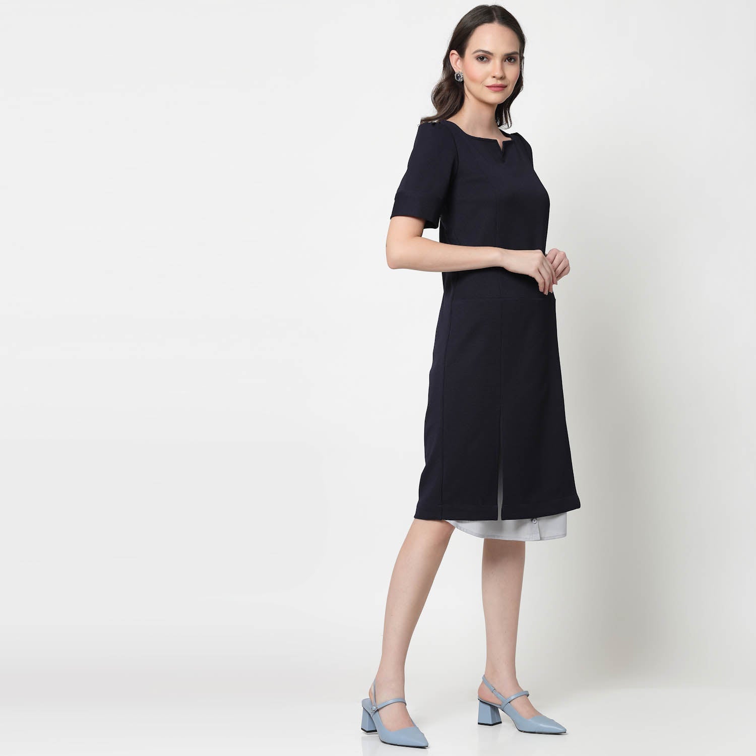 Buy Blue Women Dresses for Women Office Wear-2