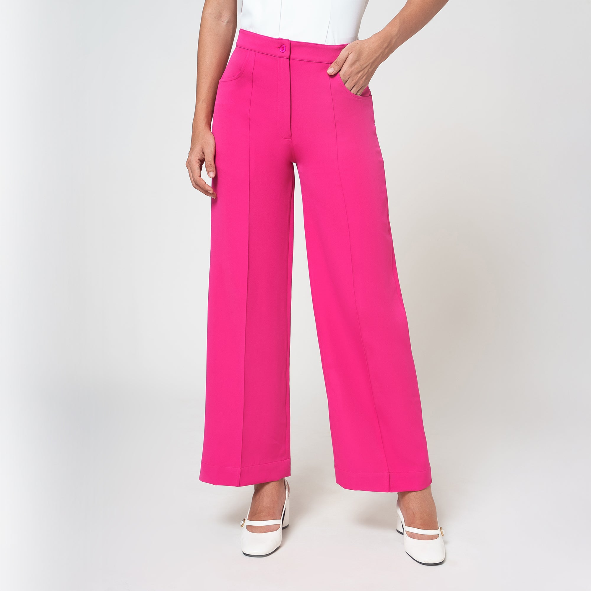Pink Crepe Culottes