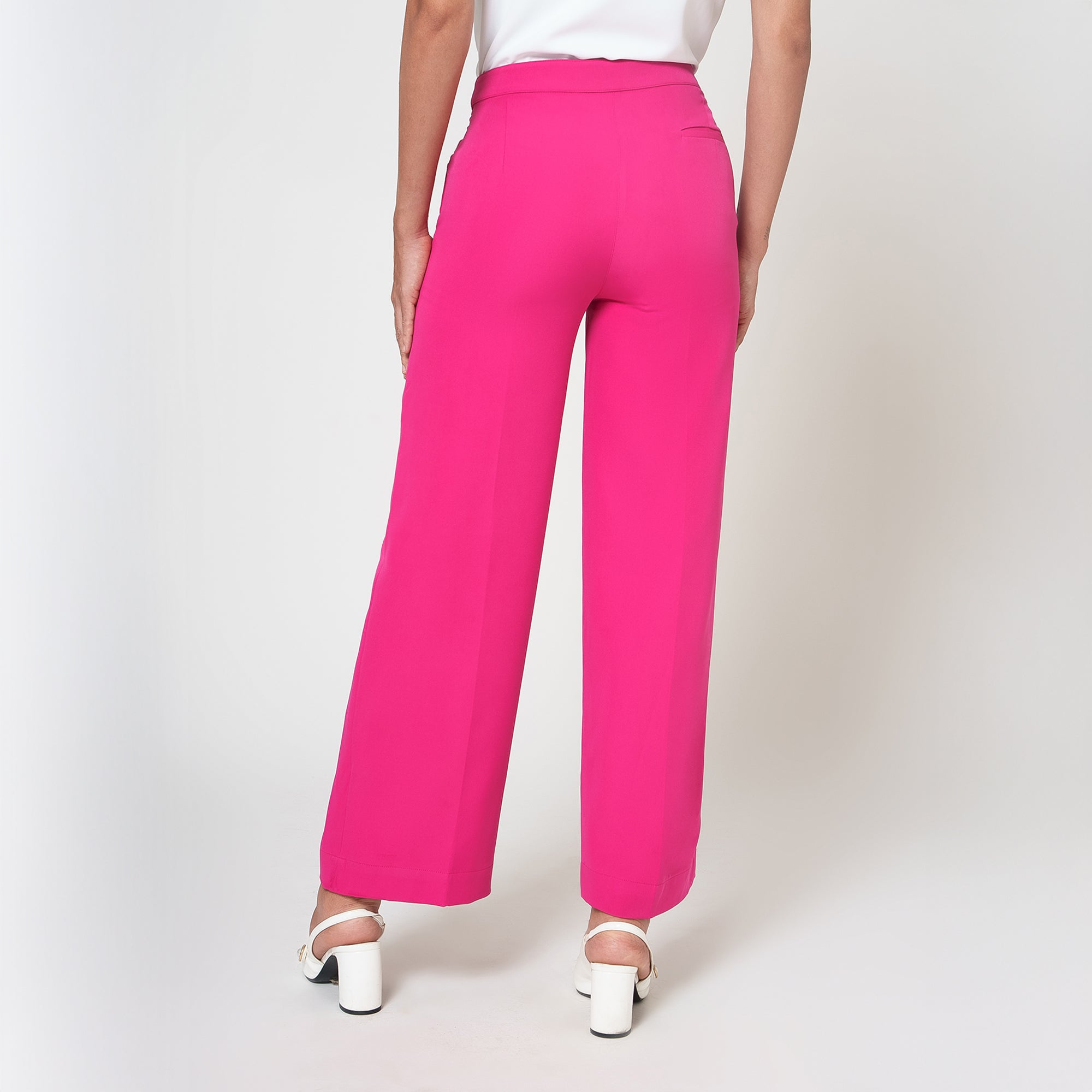 Pink Crepe Culottes