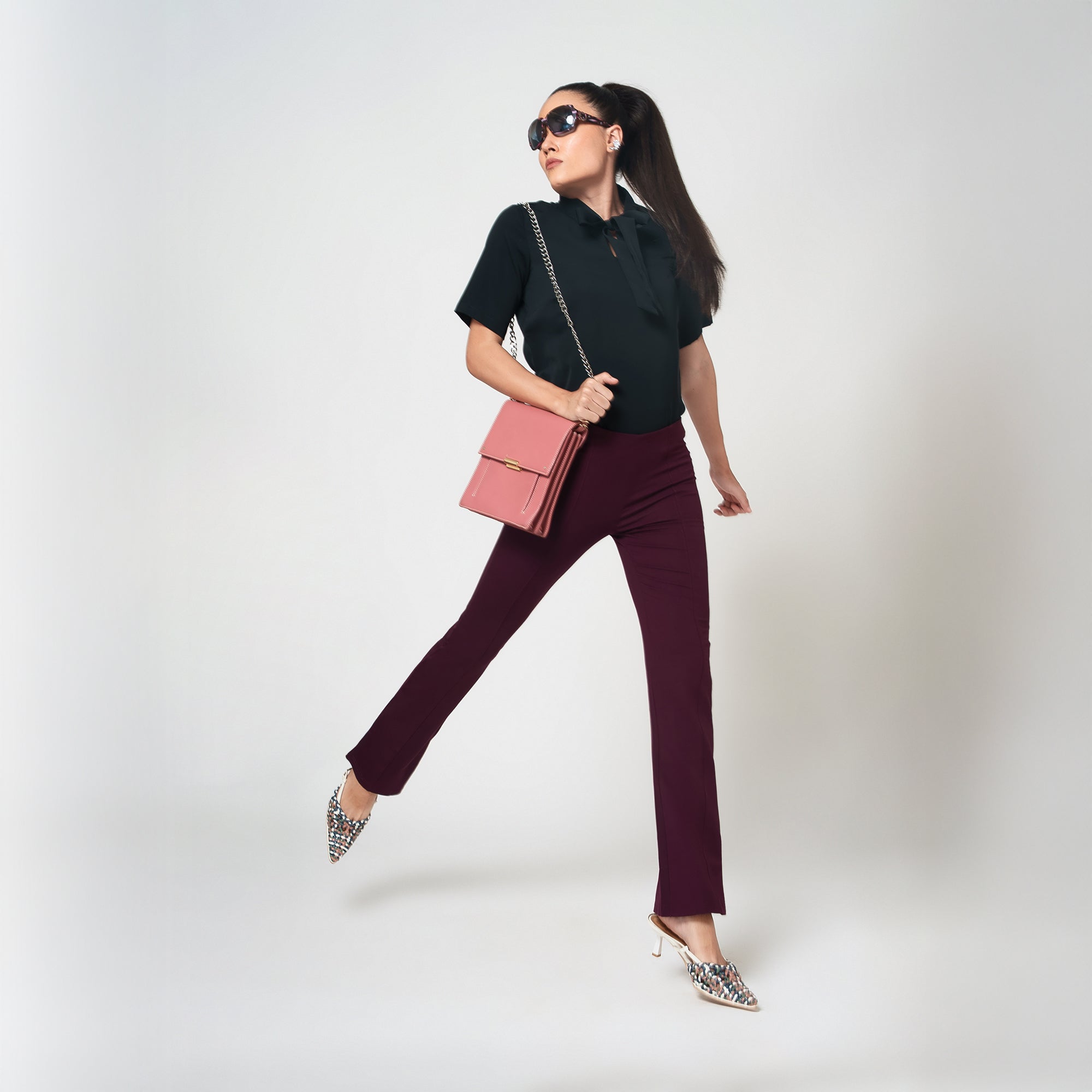 Wine Lycra Pant